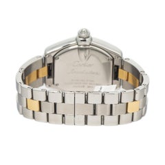 Cartier Roadster W62026Y4, 18 Karat Gelbgold, zweifarbig, silbernes Zifferblatt, Quarzwerk, Damenuhr, 30 mm