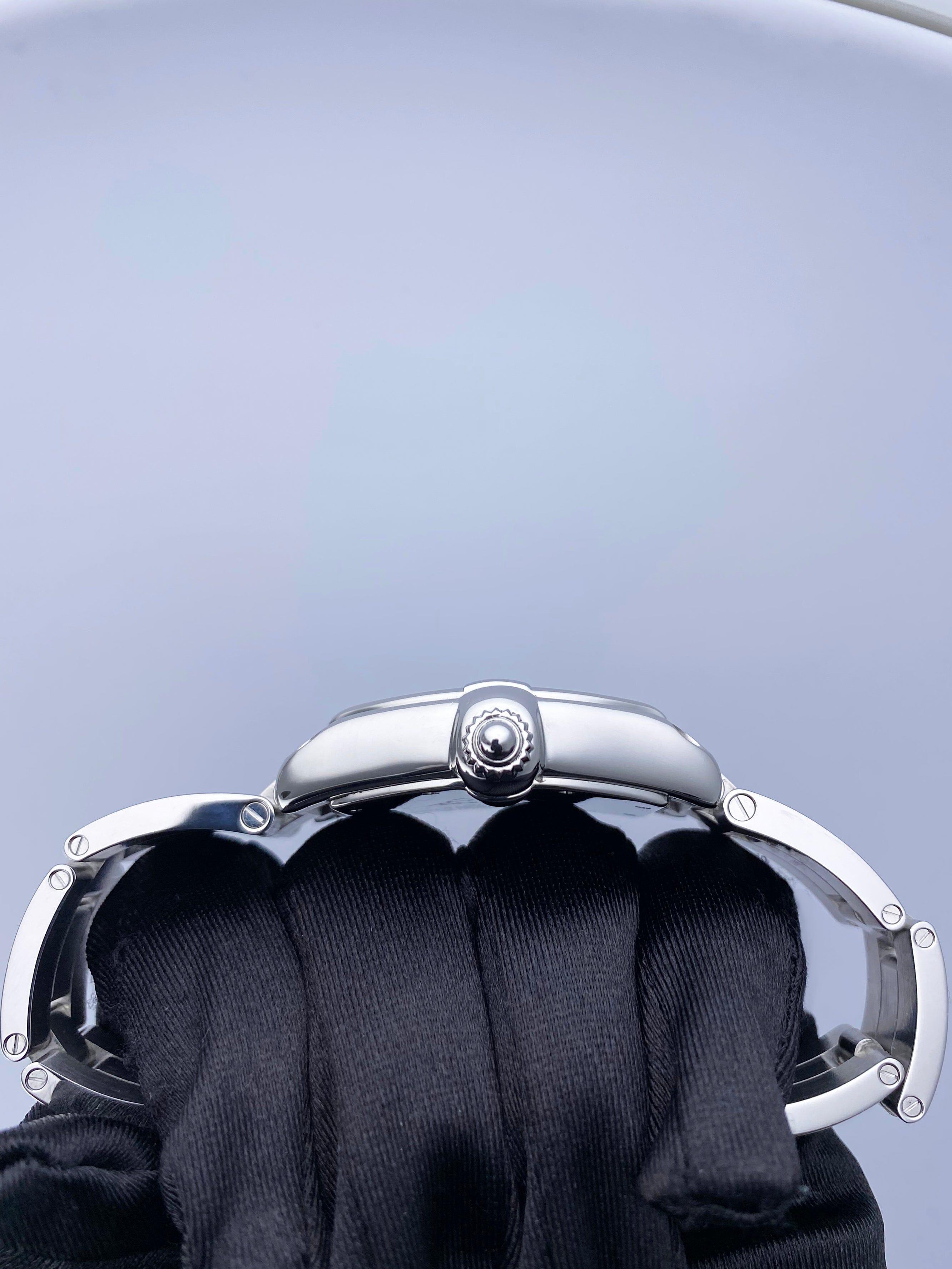 Cartier Roadster W62041V3 Quadrante Nero Acciaio Uomo Orologio Scatola Documenti in vendita 1