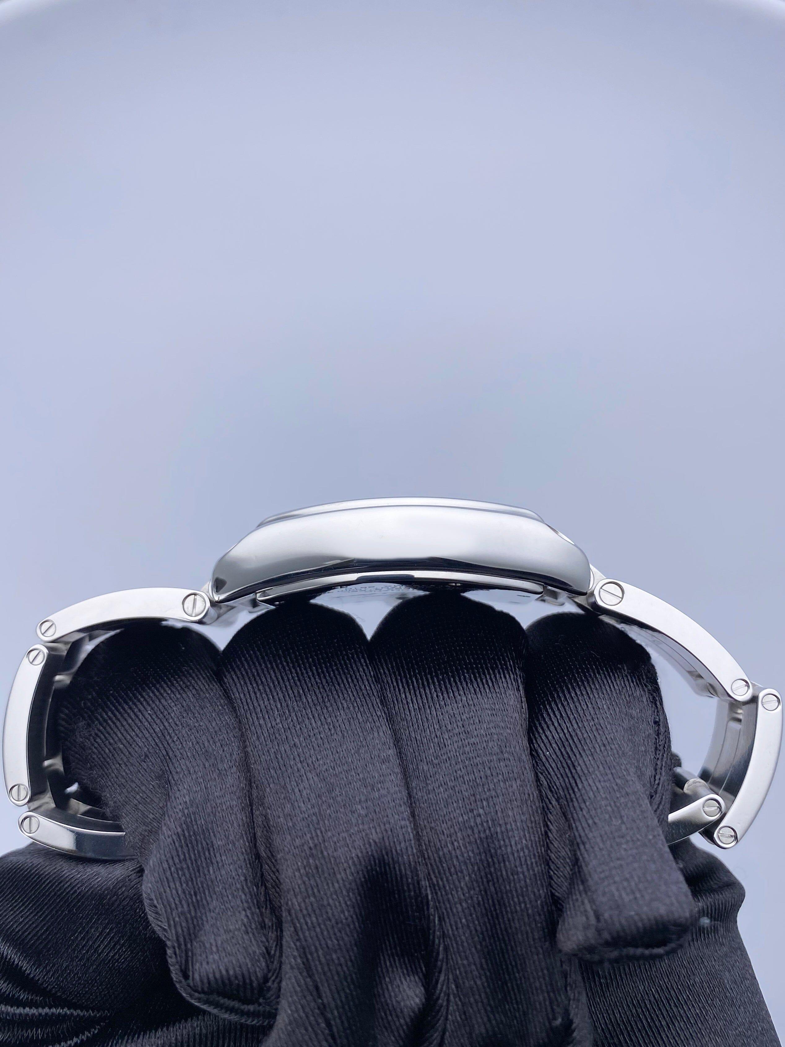 Cartier Roadster W62041V3 Quadrante Nero Acciaio Uomo Orologio Scatola Documenti in vendita 2