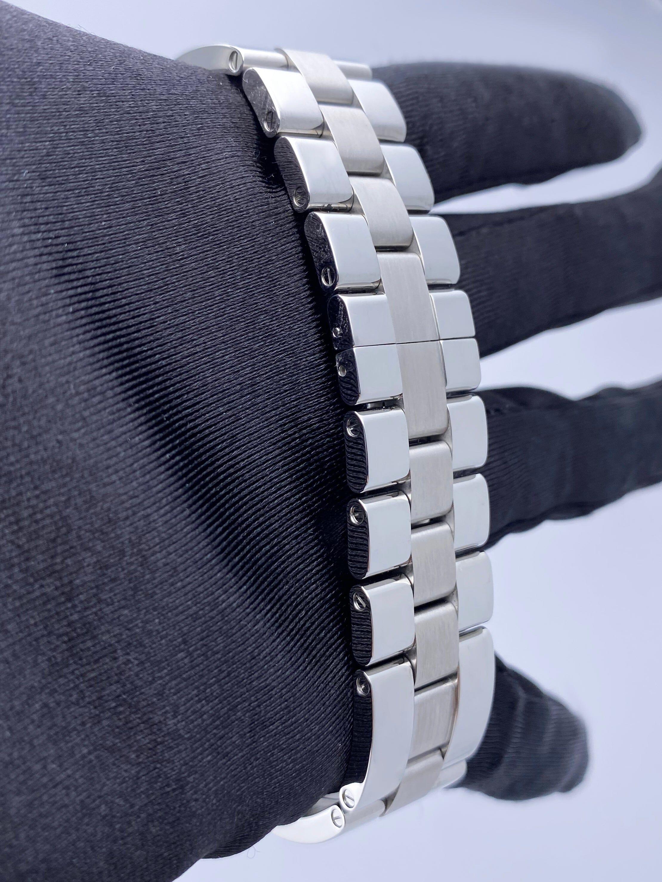 Cartier Roadster W62041V3 Quadrante Nero Acciaio Uomo Orologio Scatola Documenti in vendita 3