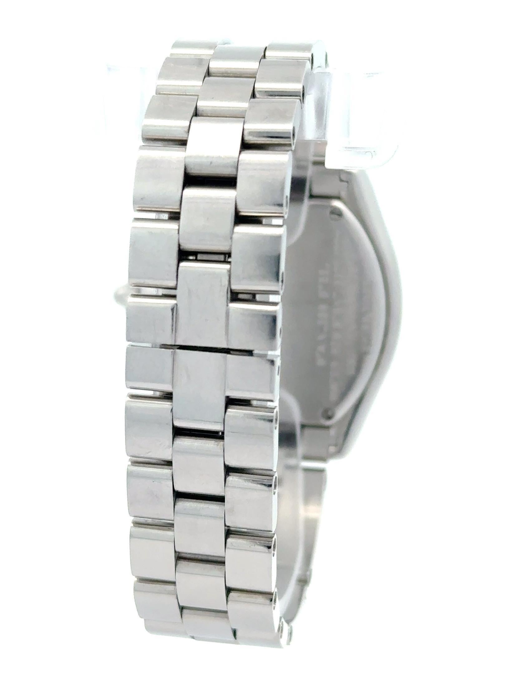 Cartier Roadster W6206006 Orologio al quarzo in acciaio inossidabile con quadrante in madreperla da 32 mm In condizioni discrete in vendita a Palm Beach, FL