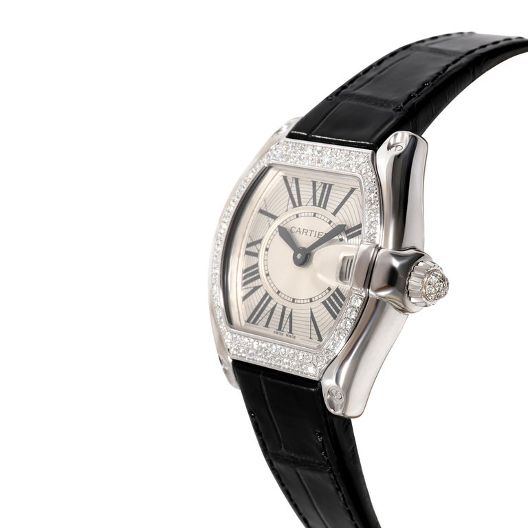 Cartier Roadster WE500260 Women's Watch in 18kt White Gold In Excellent Condition For Sale In New York, NY
