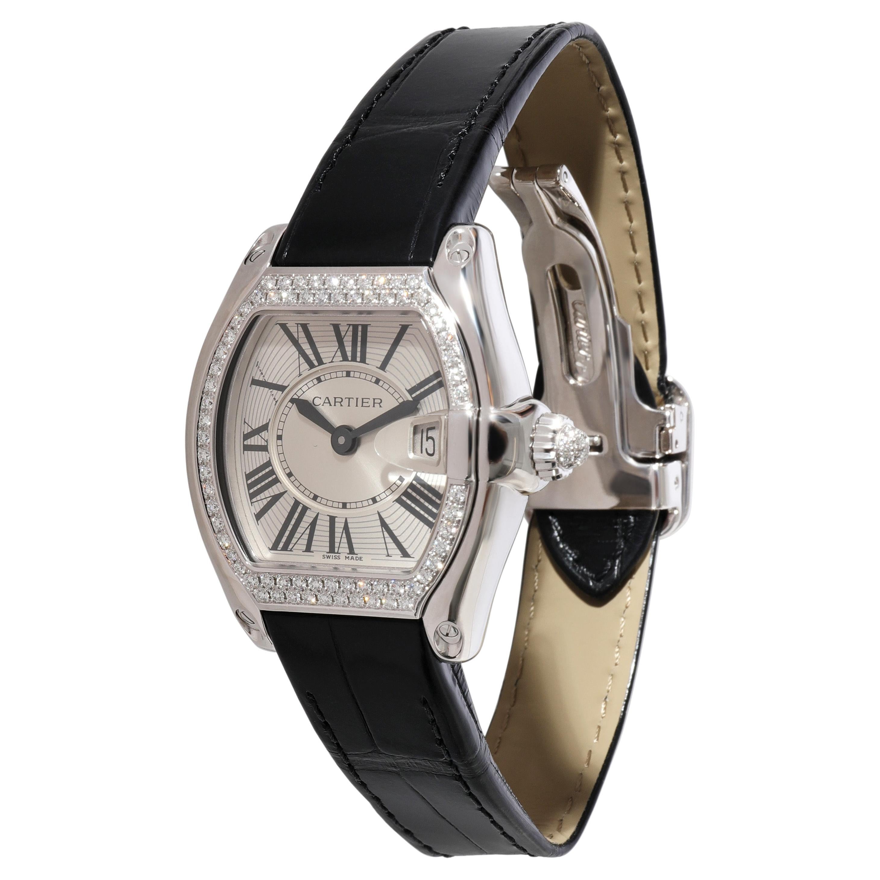 Cartier Montre Roadster WE500260 pour femme en or blanc En vente sur 1stDibs