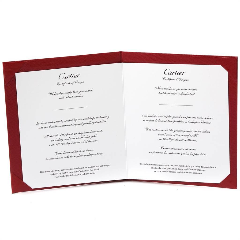 Cartier Roadster White Gold Diamond Ladies Watch WE5002X2 Box Papers For Sale 2