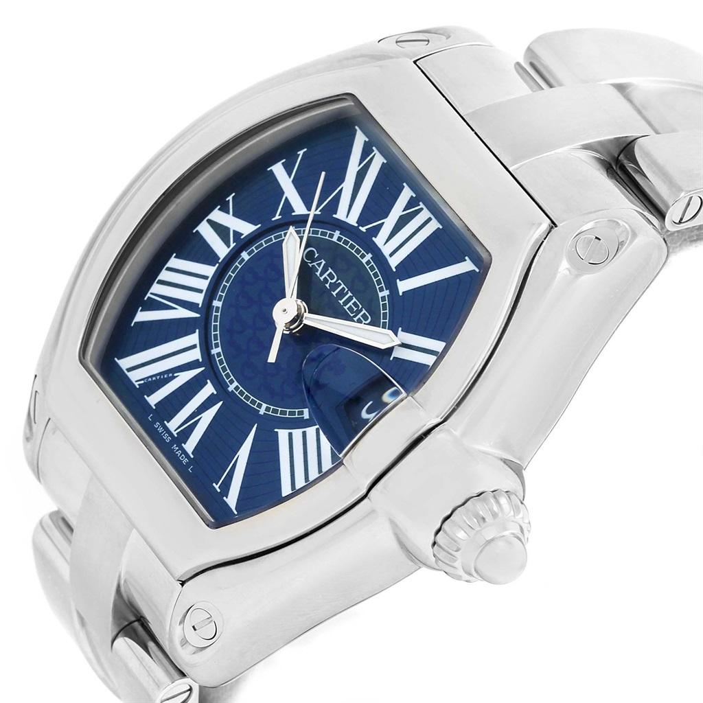Cartier Roadster XL 100th Anniversary Blue Dial Men’s Watch W6206012 In Excellent Condition In Atlanta, GA