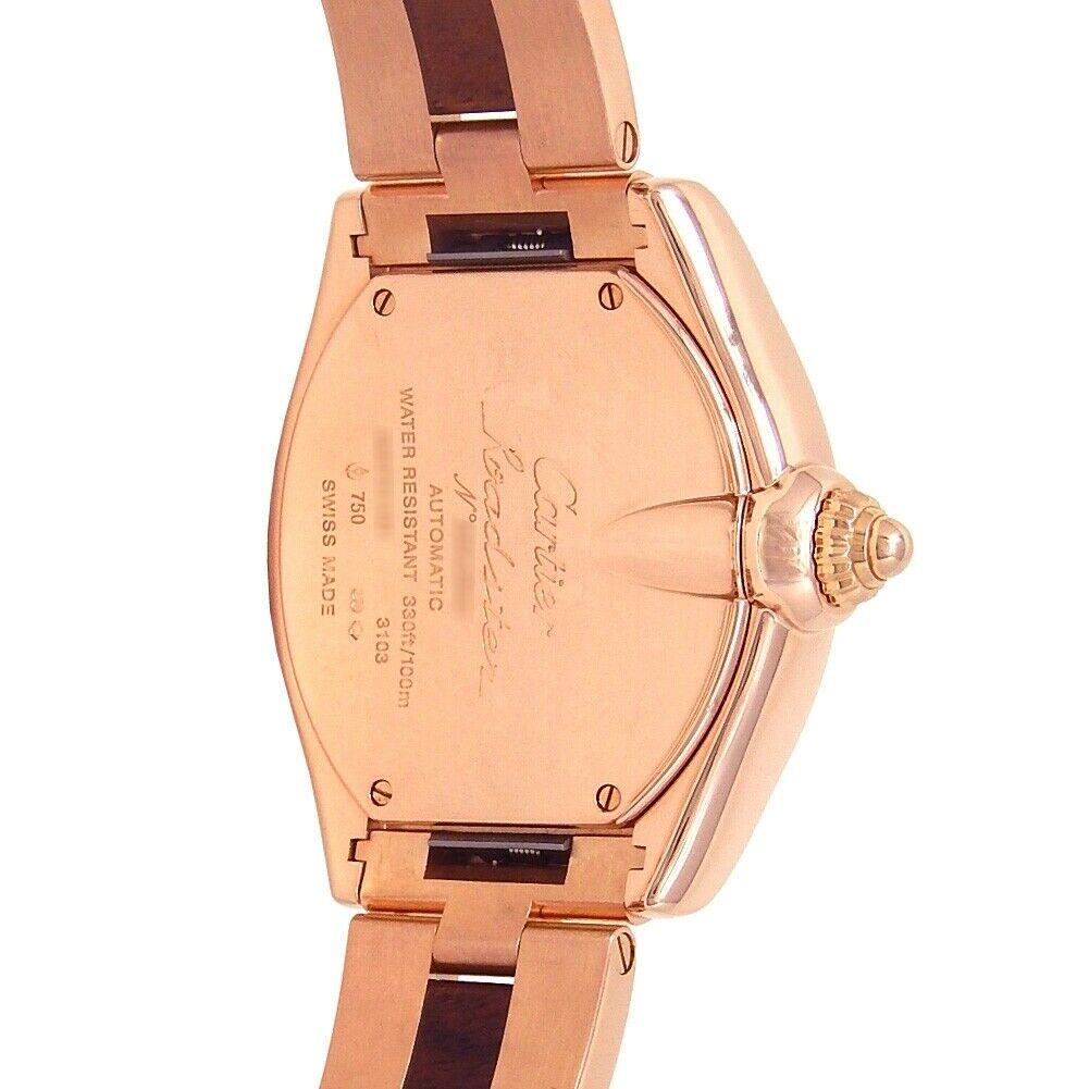 Cartier Roadster XL 18 Karat Rose Gold Men's Watch Automatic W6206001 For Sale 1