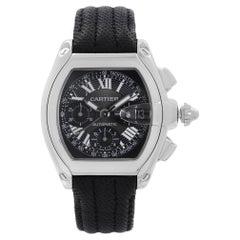 Cartier Roadster XL Steel Chronograph Black Dial Automatic Watch W62007X6
