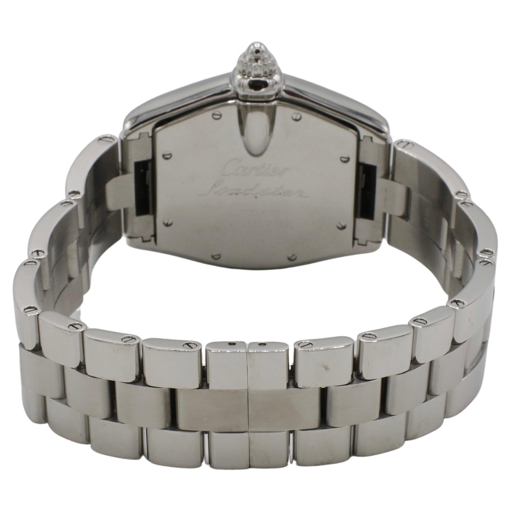 Orologio Cartier Roadster XL Automatico in Steele W62025V3 2510 Scatola e Documenti In condizioni ottime in vendita a  Baltimore, MD