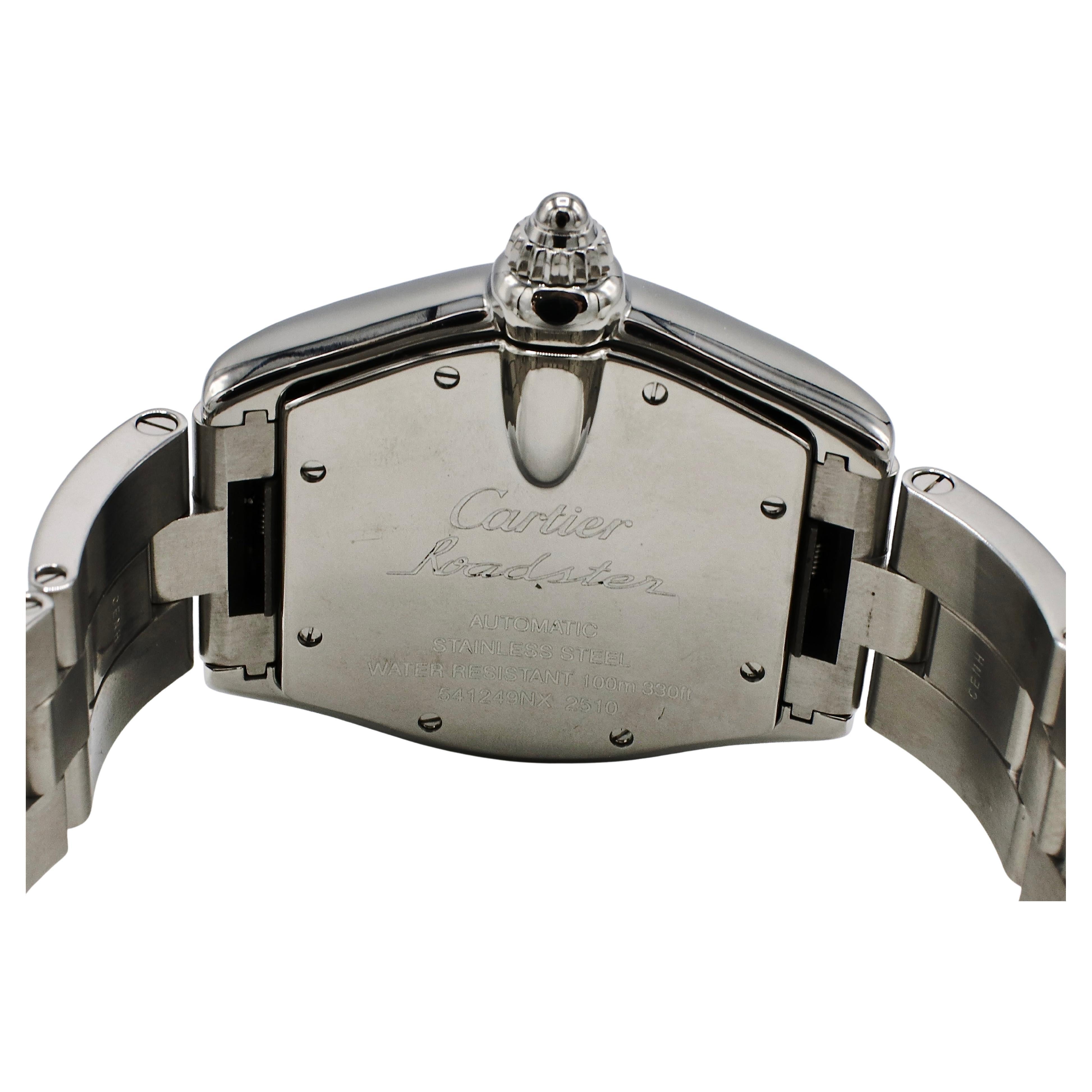 da uomo o donna Orologio Cartier Roadster XL Automatico in Steele W62025V3 2510 Scatola e Documenti in vendita