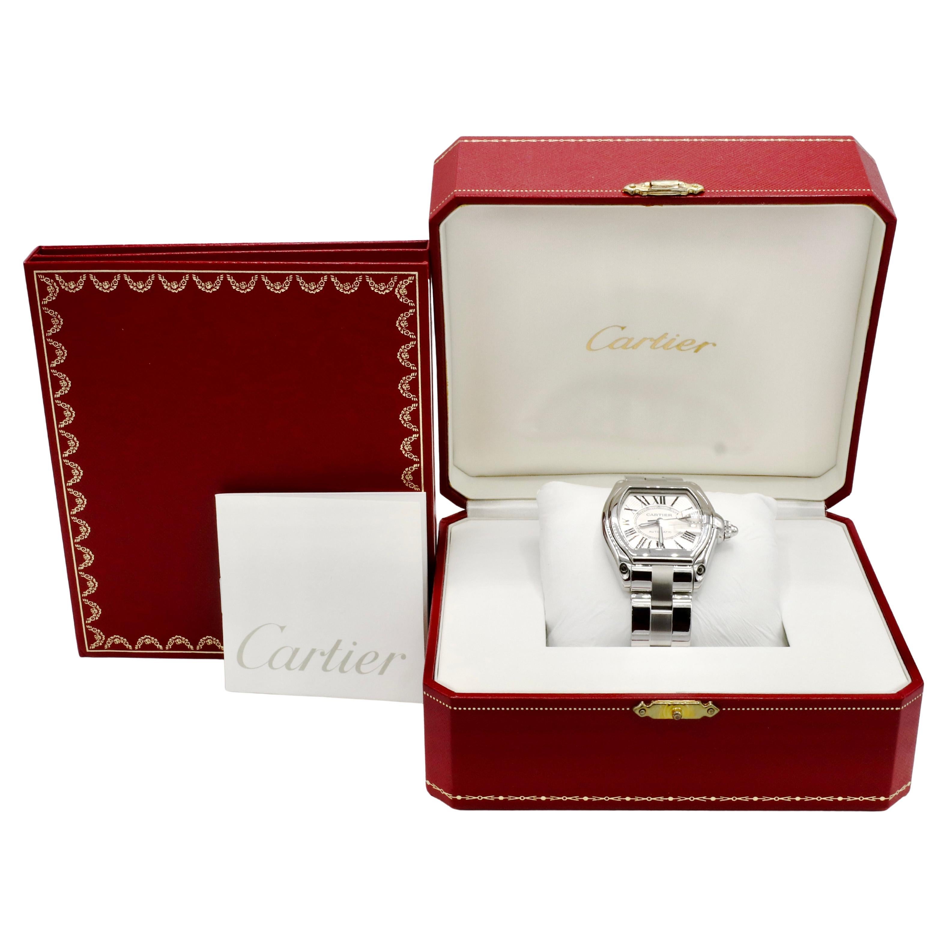 Orologio Cartier Roadster XL Automatico in Steele W62025V3 2510 Scatola e Documenti in vendita 1