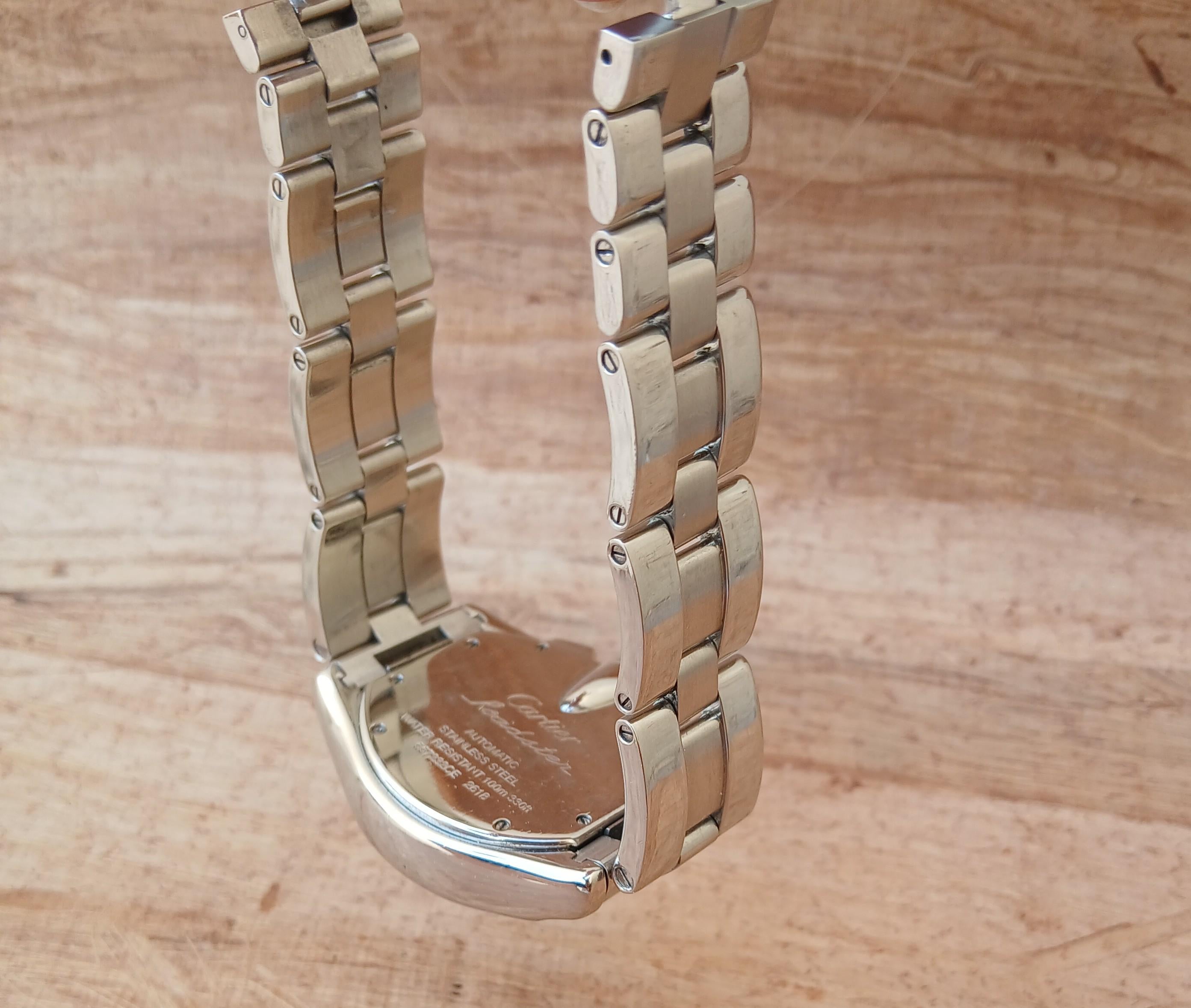 Reloj Cartier Roadster XL Cronógrafo 2618 Automático Acero Inoxidable en venta 9