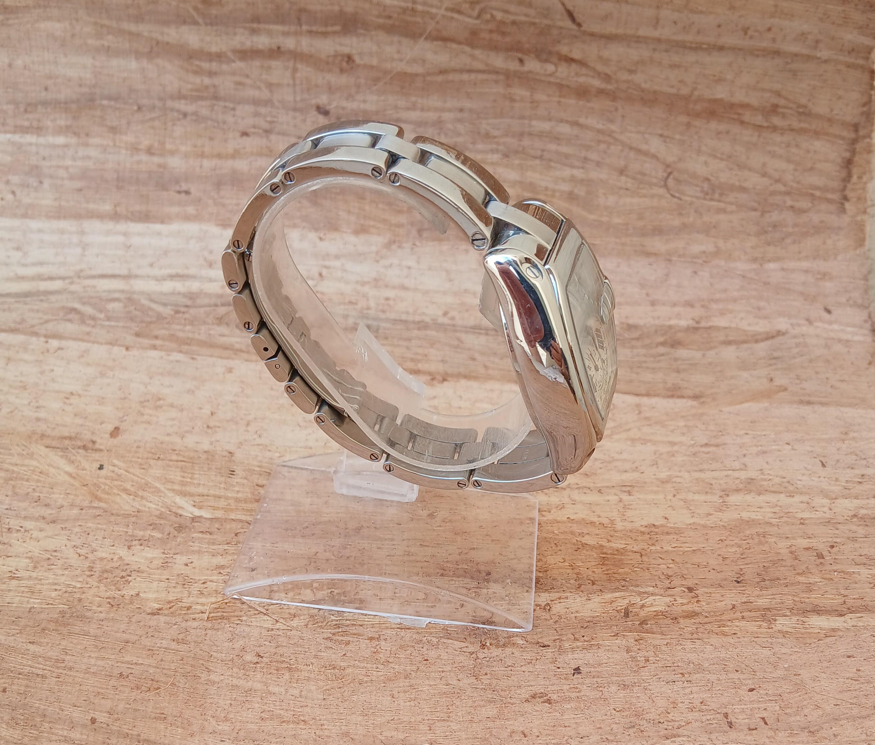 Reloj Cartier Roadster XL Cronógrafo 2618 Automático Acero Inoxidable en venta 14