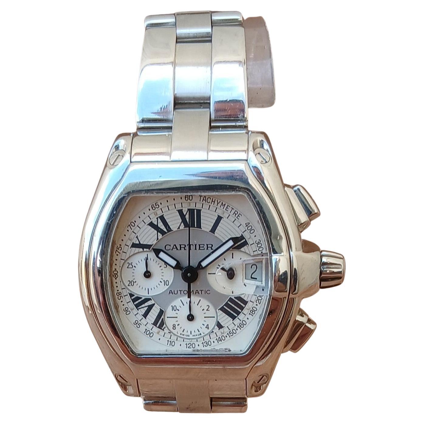 Reloj Cartier Roadster XL Cronógrafo 2618 Automático Acero Inoxidable