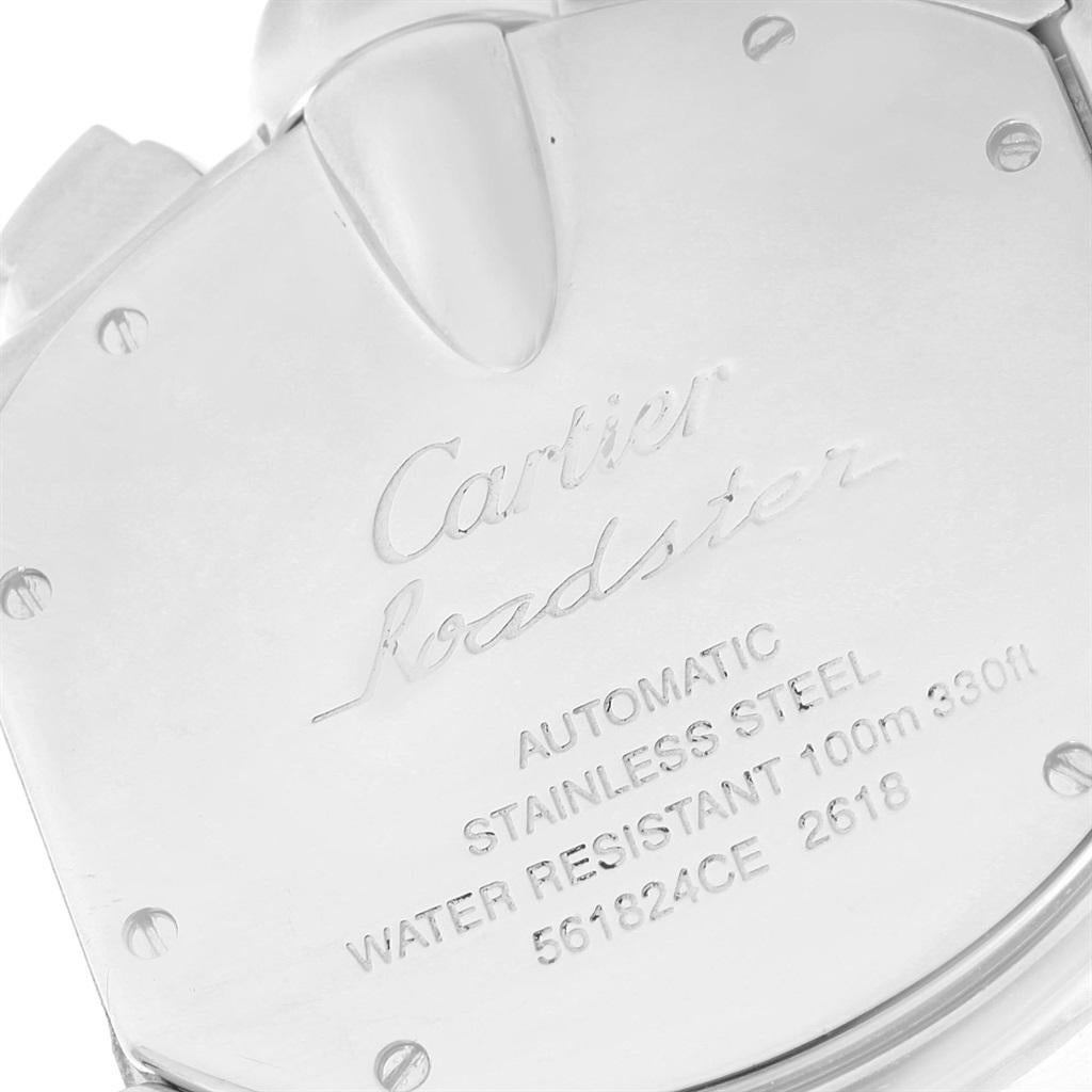 Men's Cartier Roadster XL Chronograph Automatic Men’s Watch W62019X6 Box
