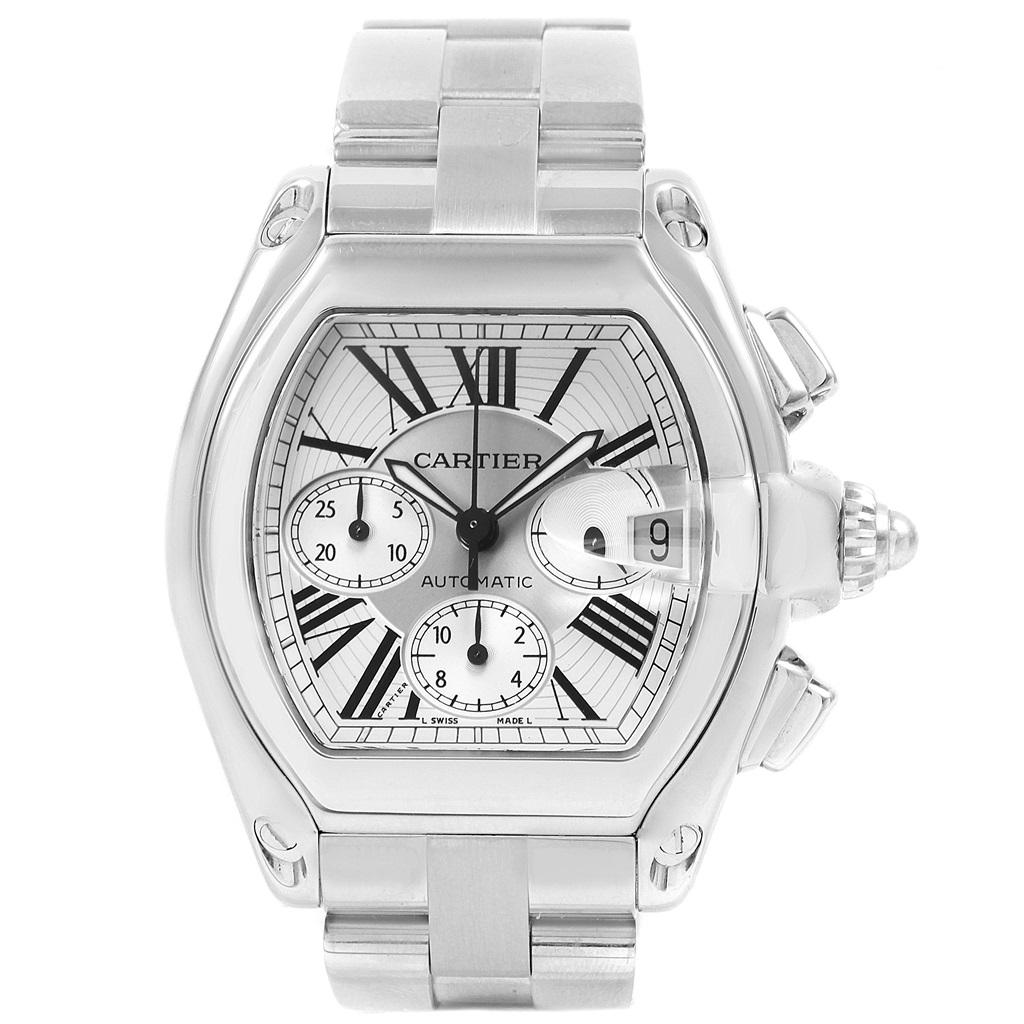 Cartier Roadster XL Chronograph Automatic Men’s Watch W62019X6 In Excellent Condition In Atlanta, GA