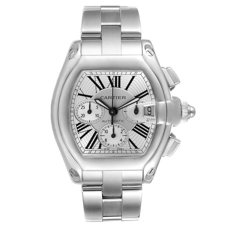 Cartier Roadster XL Chronograph Automatic Steel Mens Watch W62019X6 For ...
