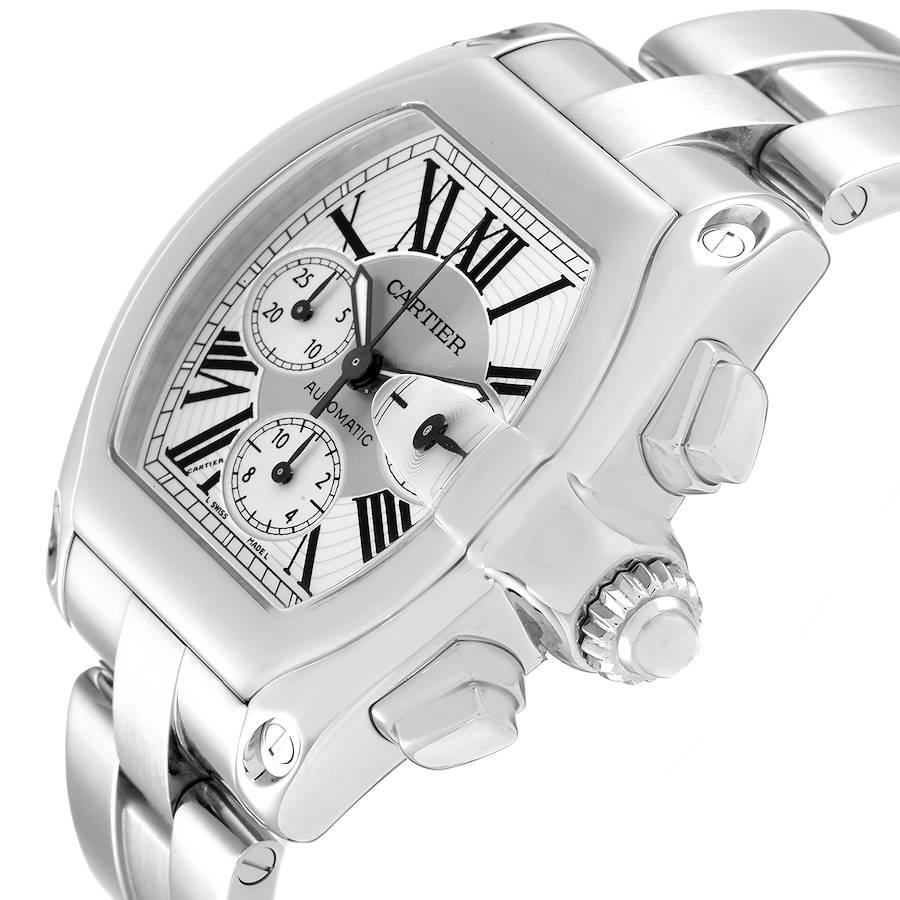 Cartier Roadster XL Chronograph Automatic Steel Mens Watch W62019X6 1