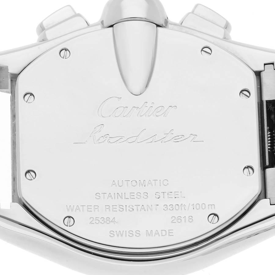 Cartier Montre pour homme Roadster XL avec chronographe et cadran noir W62020X6 en vente 1
