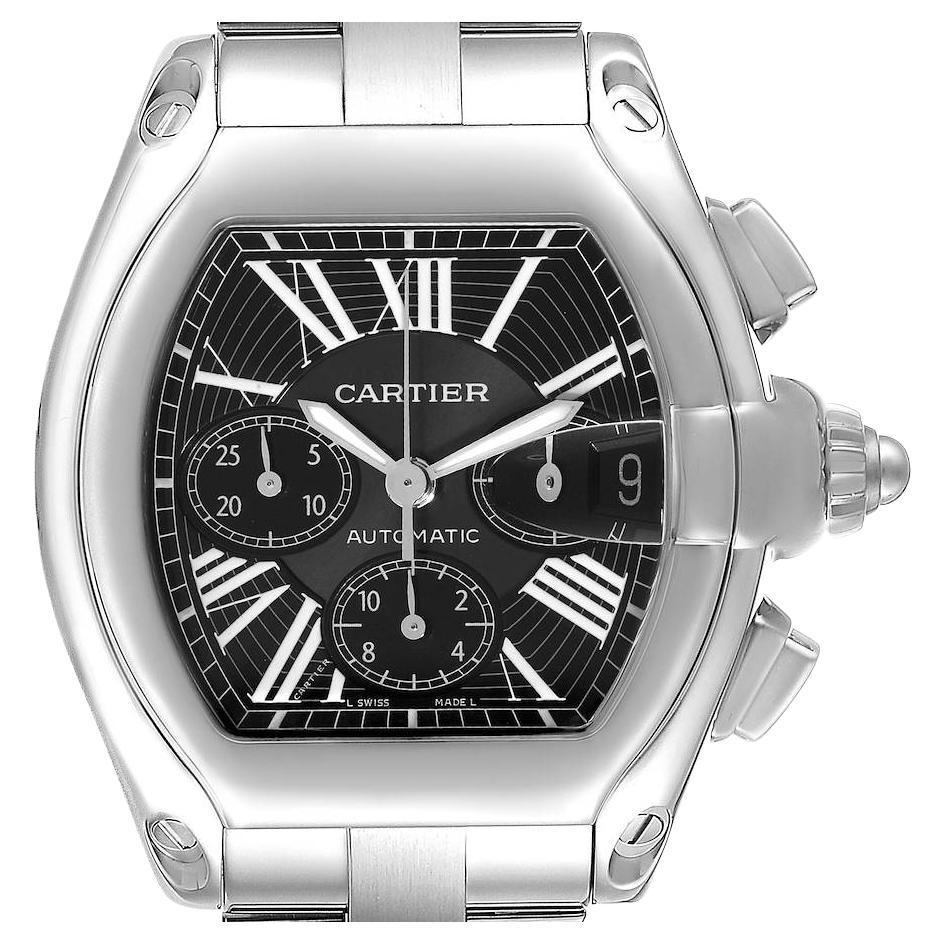 Cartier Roadster XL W6206019 or 3405 Men Stainless Steel Chronograph