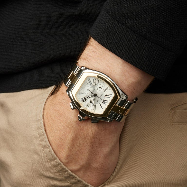 Cartier Roadster XL Chronograph Stainless Steel and Yellow Gold 2618 at
