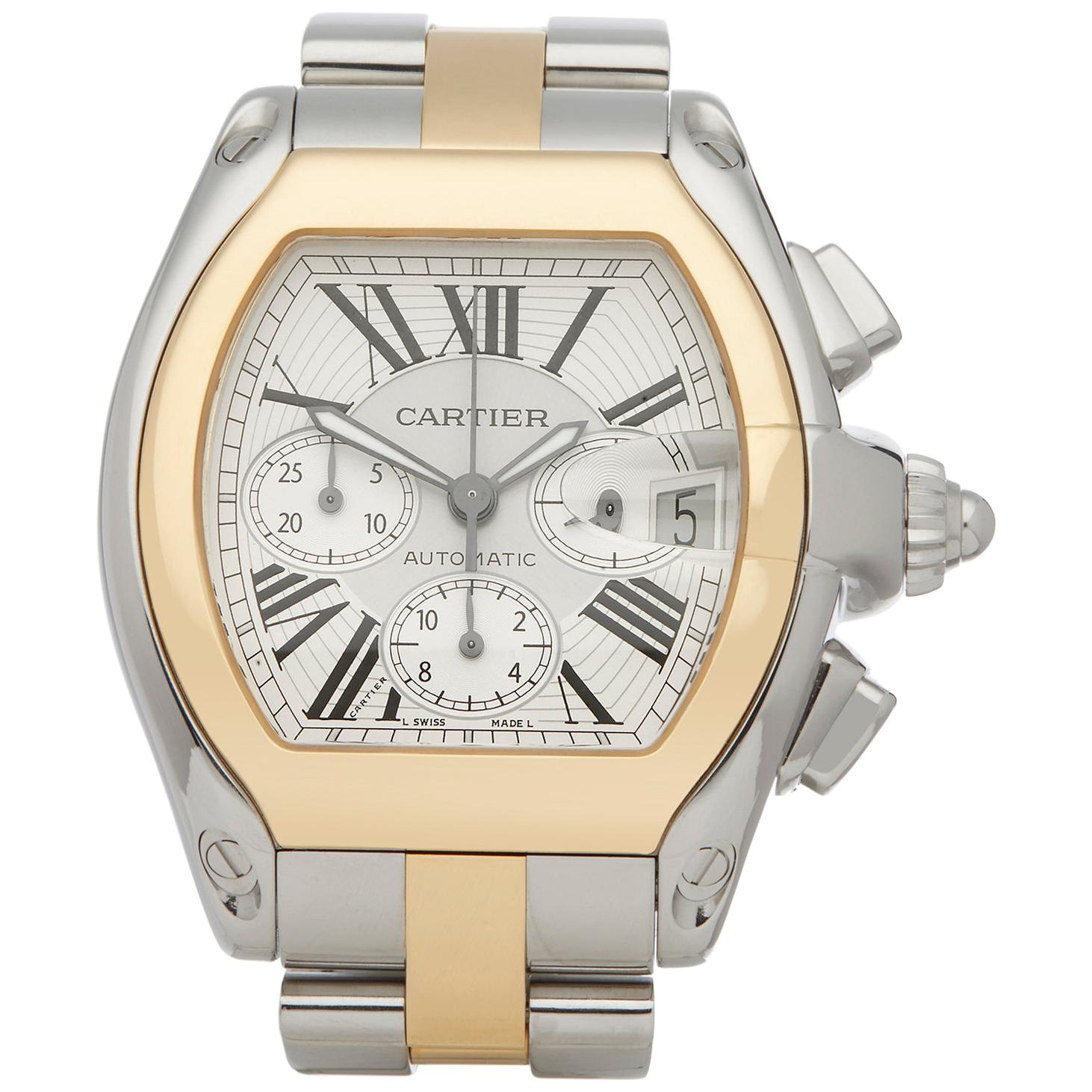Cartier Roadster XL Chronograph Stainless Steel and Yellow Gold 2618