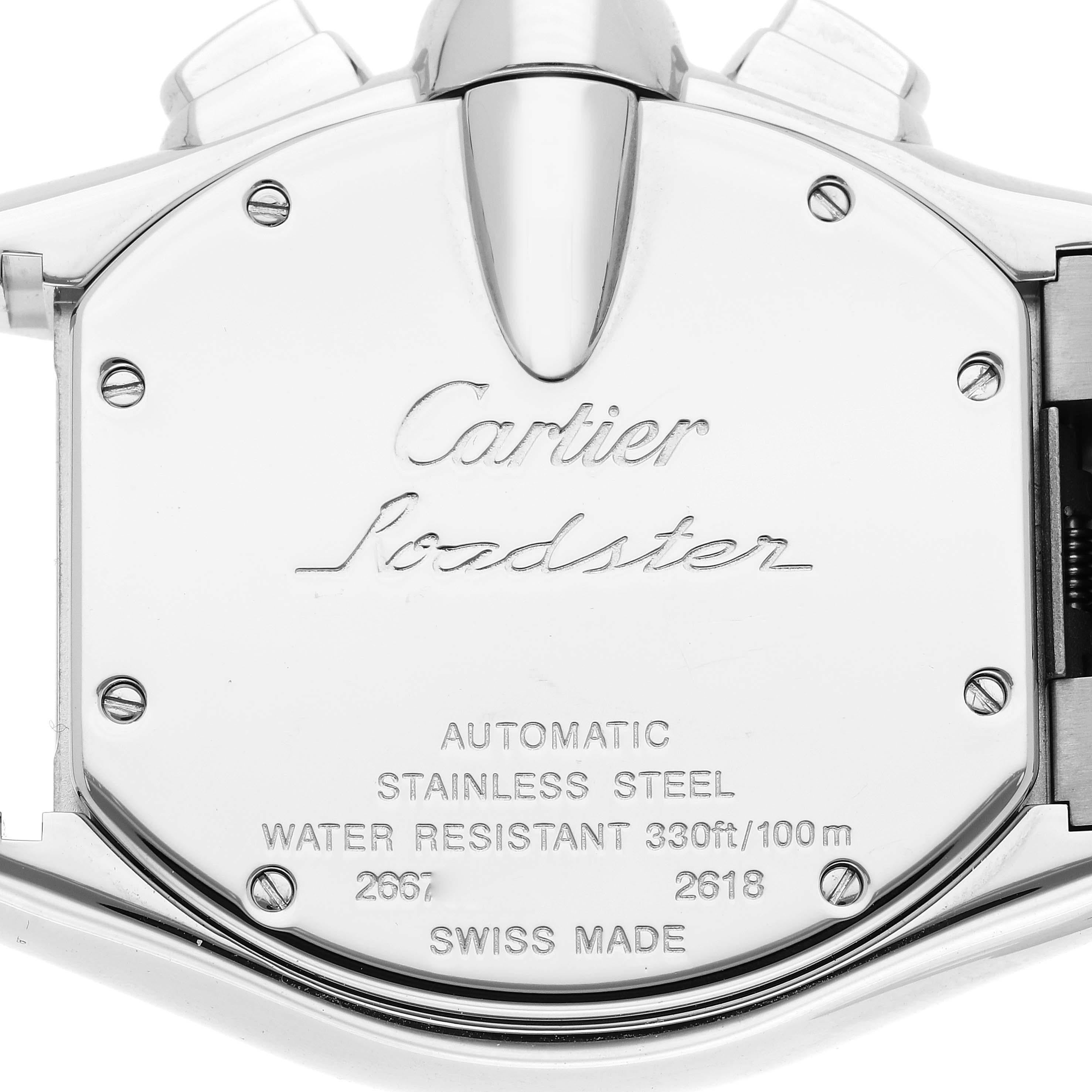 Cartier Roadster XL Chronograph Steel Mens Watch W62019X6 Box Papers 2