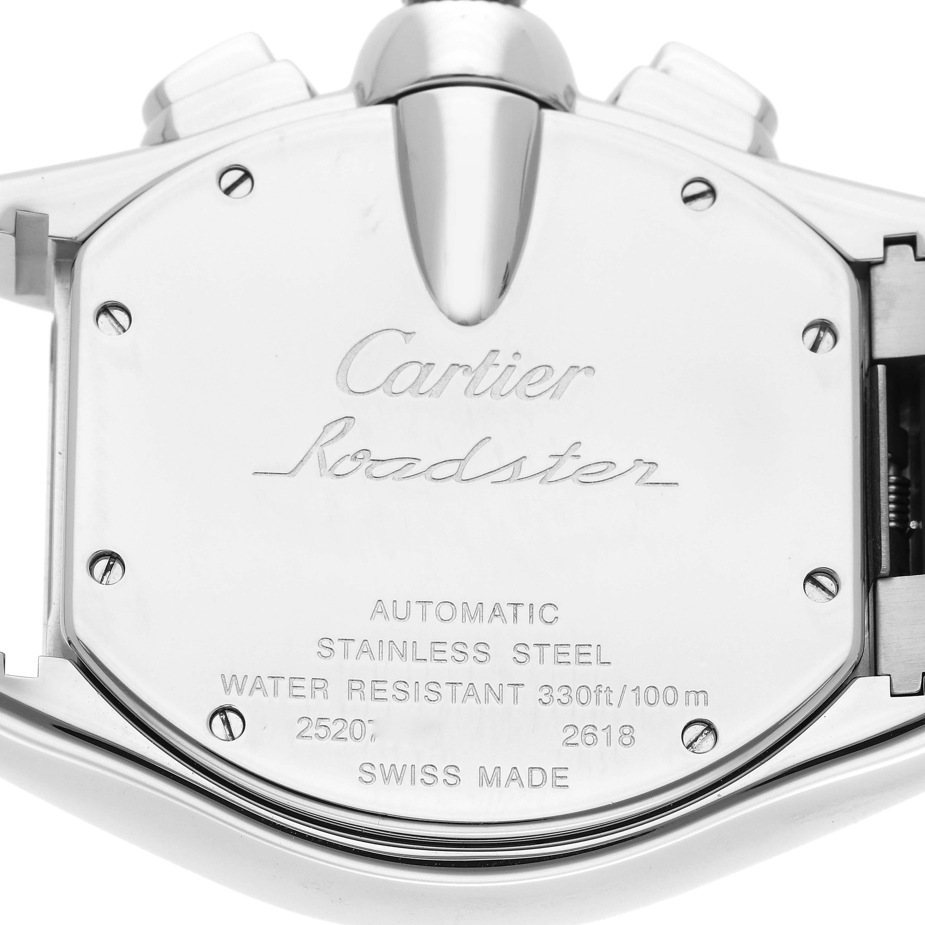 Cartier Roadster XL Chronographe en acier pour hommes W62020X6 Pour hommes en vente