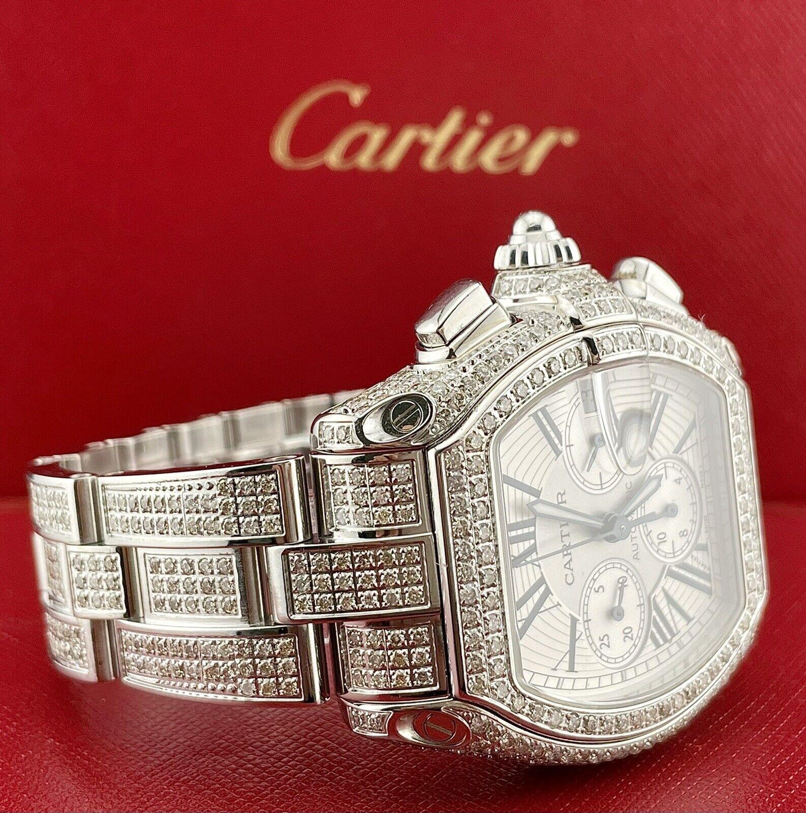 Cartier Roadster XL 43mm Watch. A Pre-owned watch w/ Gift Box. The Watch Itself is Authentic and Comes with Authenticity Card. Watch Reference is 2618 and is in Great Condition (See Pictures). The dial color is White is and material is Stainless
