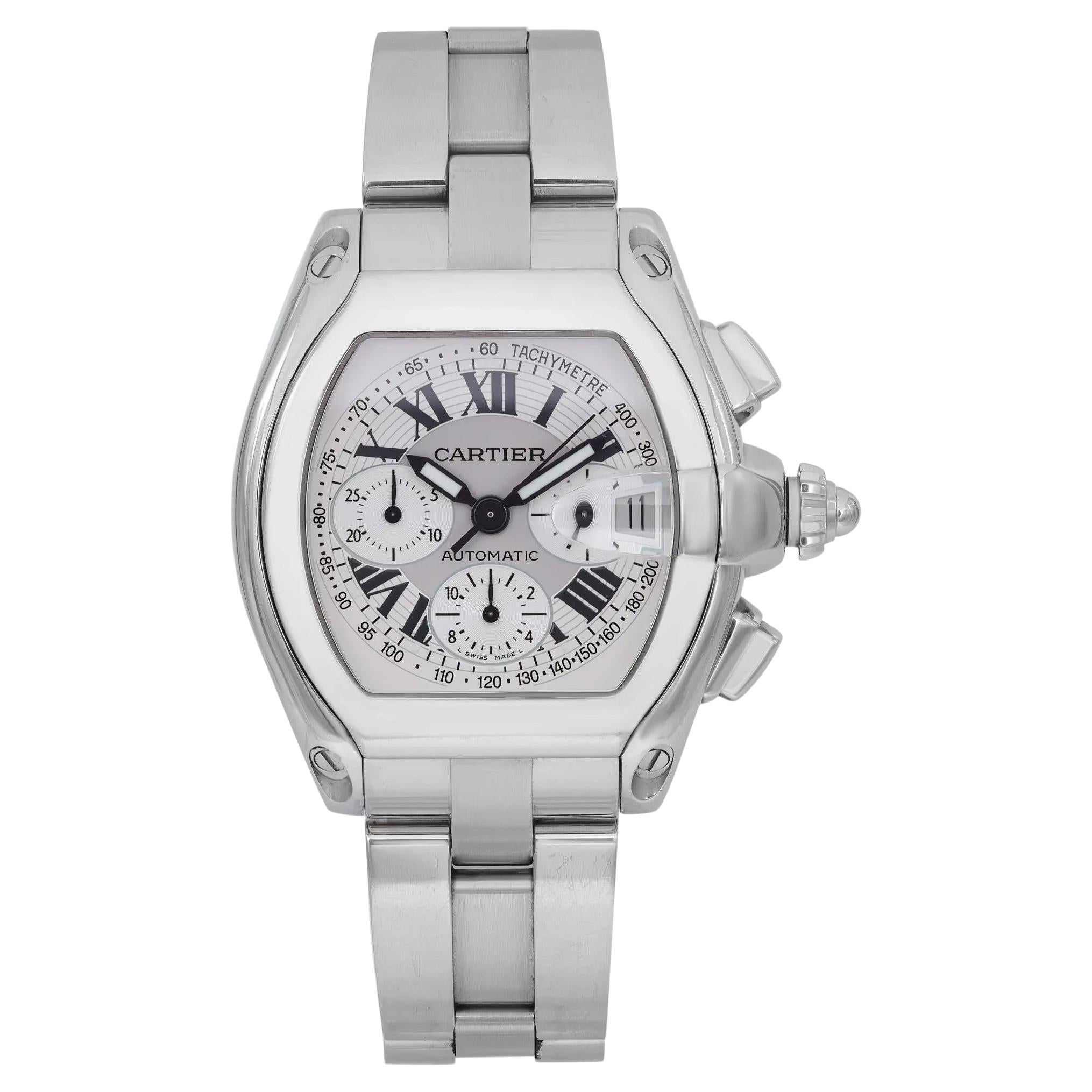 Cartier Stainless Steel Roadster Chronograph Wristwatch Ref W62019X6 ...