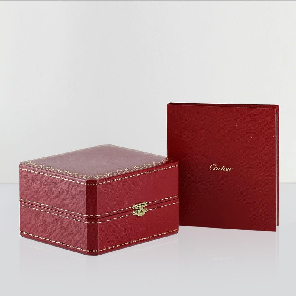 Cartier Roadster Xl W62020x6 Edelstahl-Uhr mit vollständigem Ausschnitt und silbernem Zifferblatt im Angebot 7