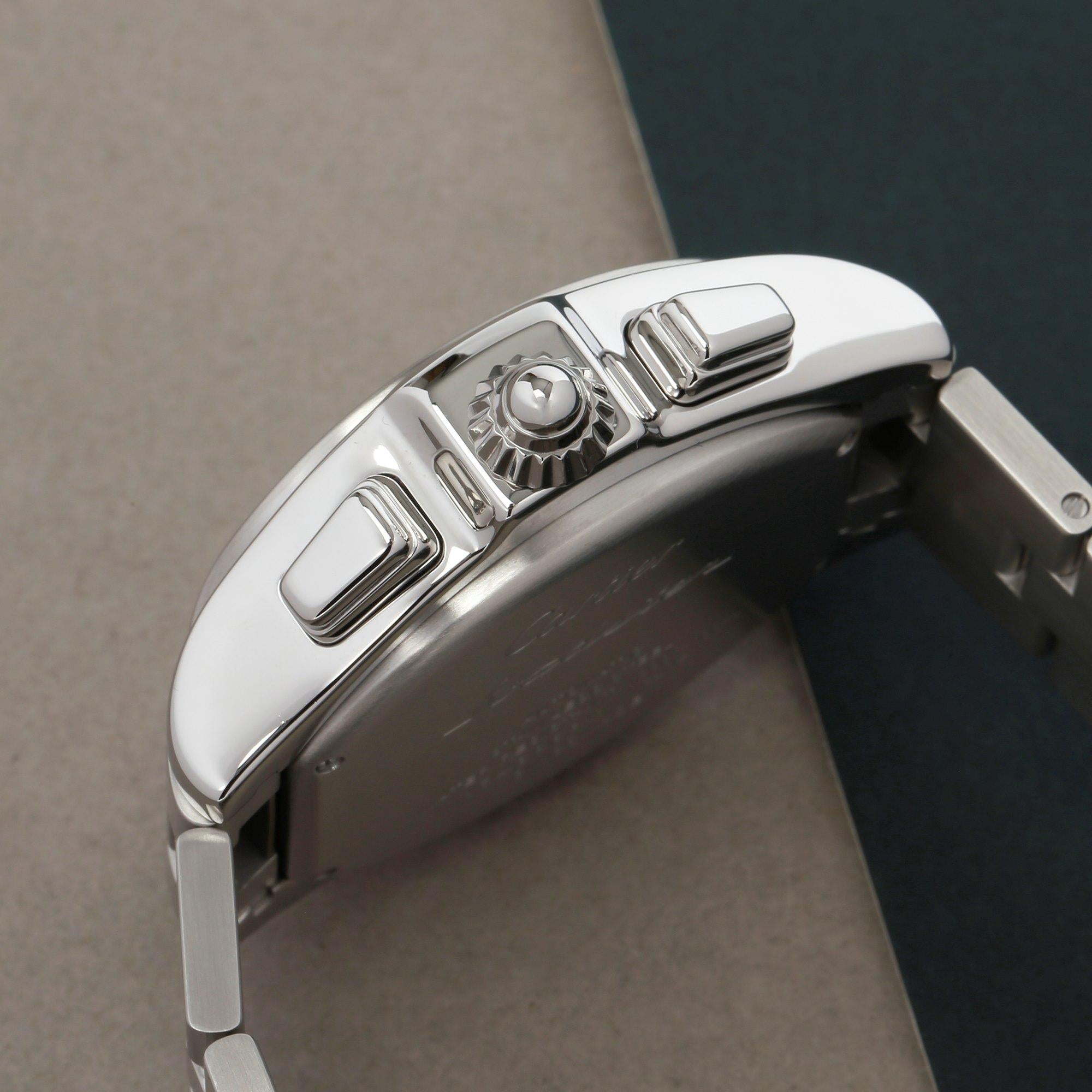 Cartier Roadster XL W6206019 or 3405 Men Stainless Steel Chronograph Watch In Excellent Condition In Bishops Stortford, Hertfordshire