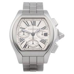 Cartier Roadster XL W6206019 or 3405 Men Stainless Steel Chronograph Watch