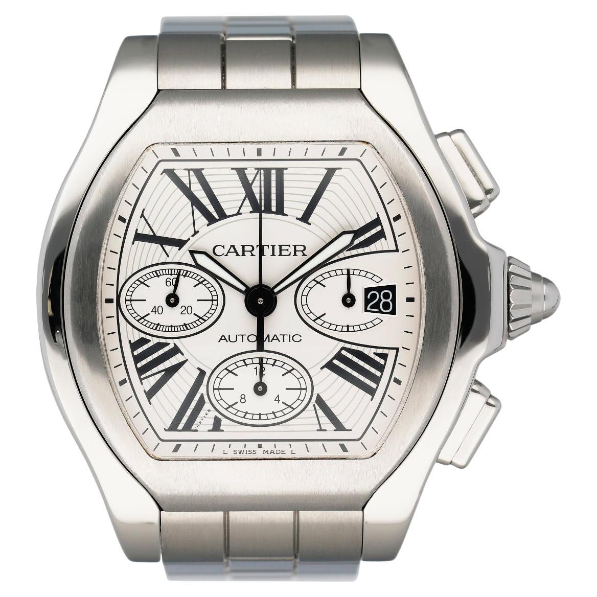 Cartier Roadster XL W6206019 Herrenuhrschachtel mit silbernem Zifferblatt