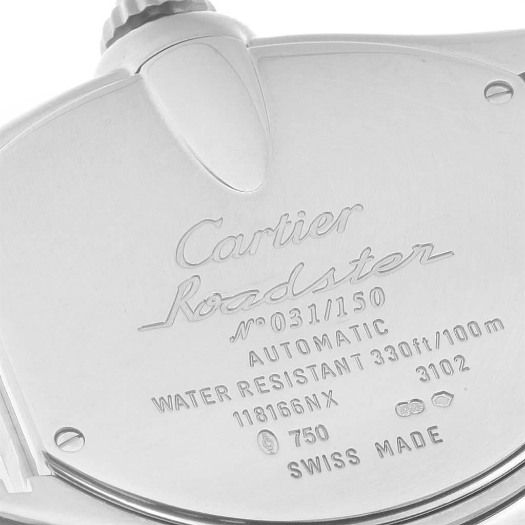 Men's Cartier Roadster XL White Gold Walnut Wood Limited Edition Watch W6206000