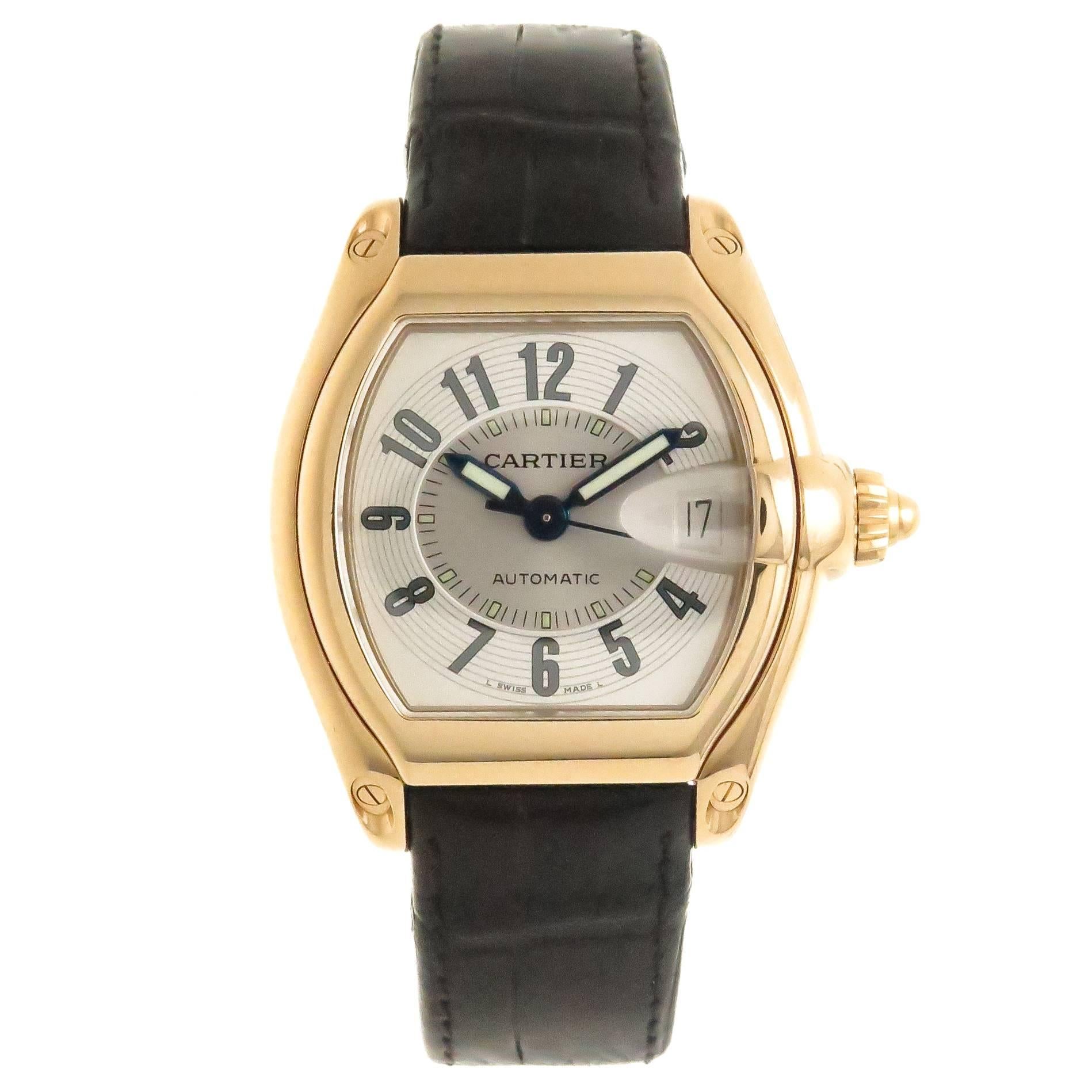 Cartier Yellow Gold Roadster Large Automatic Wristwatch