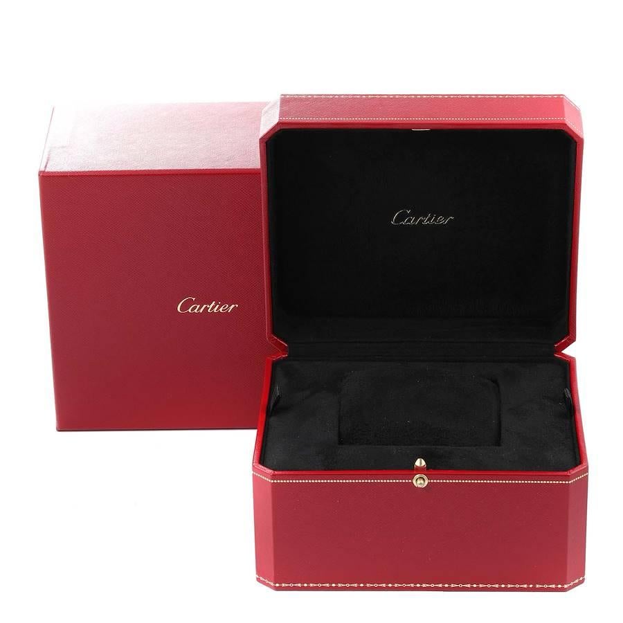Cartier Roadster Gelbgold Silber Zifferblatt Große Herrenuhr W62005V2 4