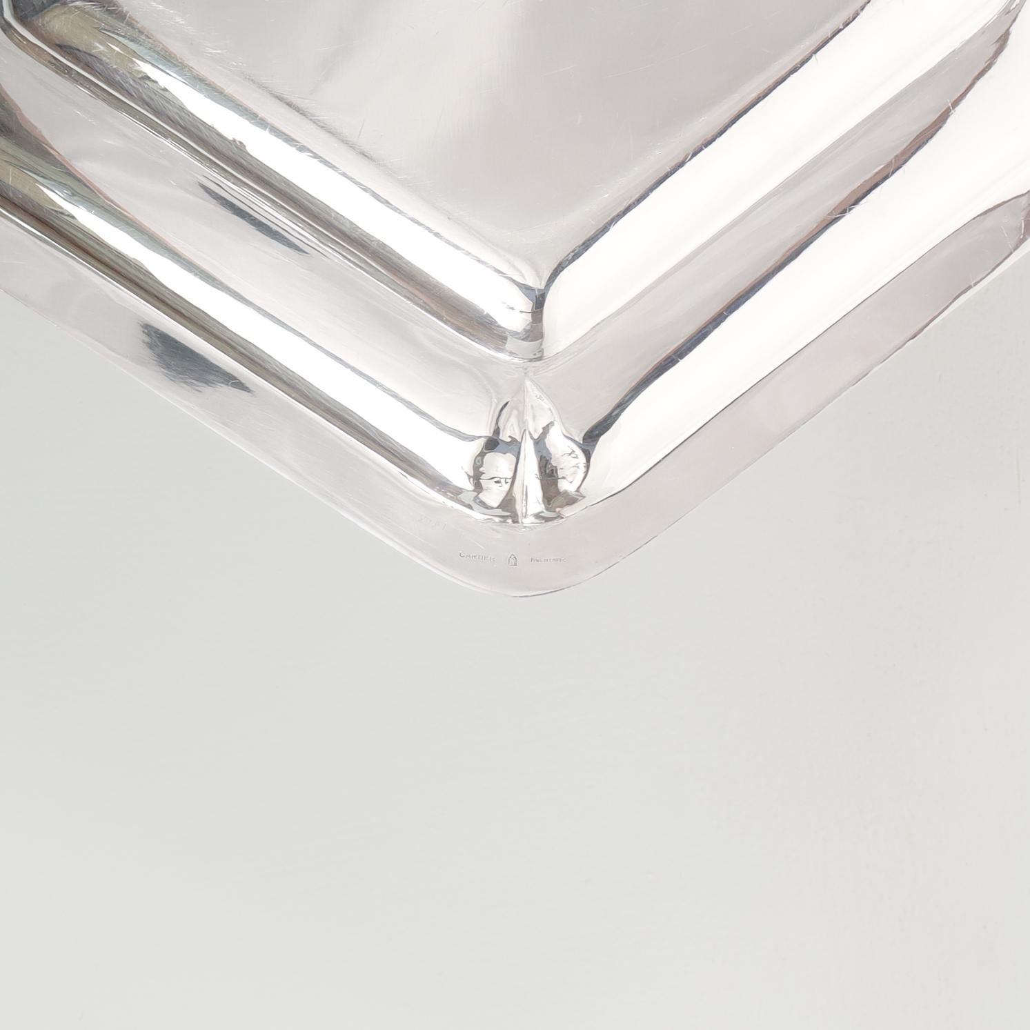 Cartier / Robert Linzeler Vassoio / Piatto in argento Sterling 950 Art Deco in vendita 5