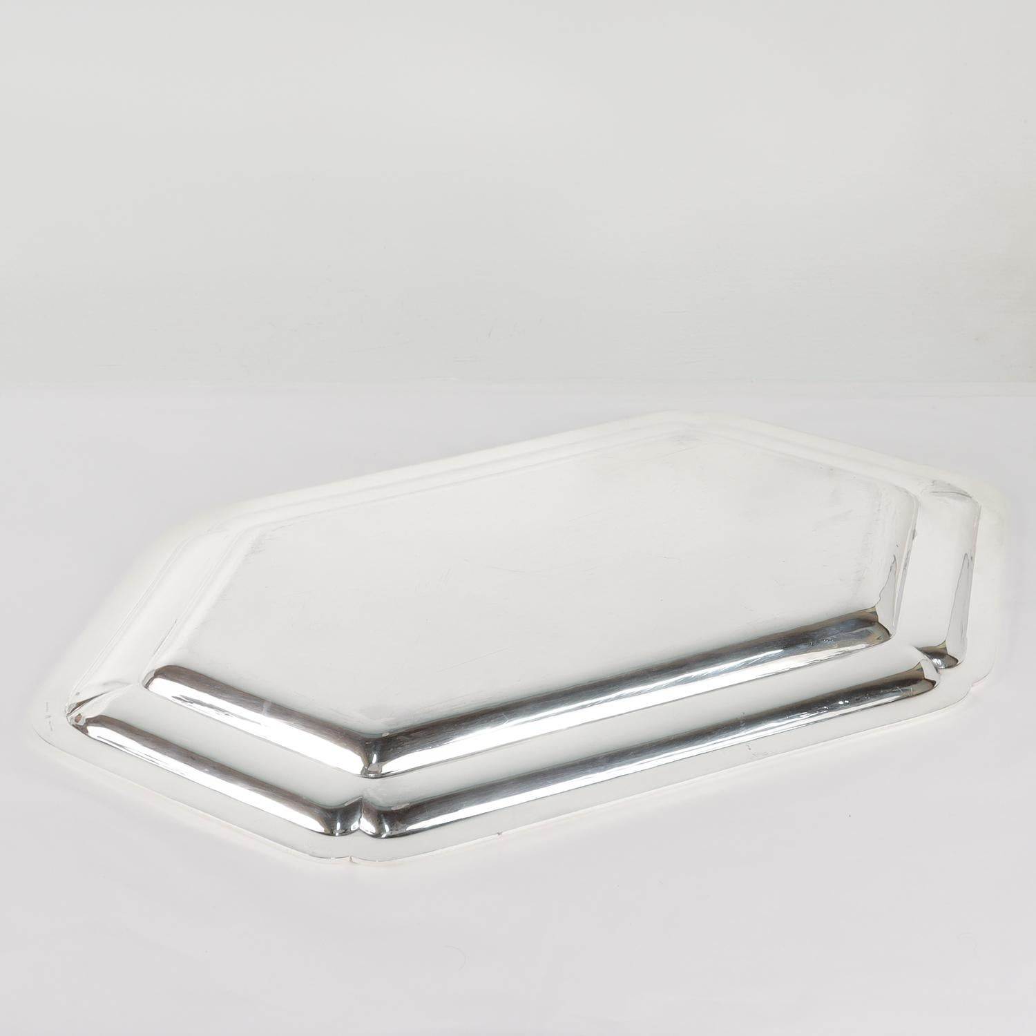 Cartier / Robert Linzeler Vassoio / Piatto in argento Sterling 950 Art Deco in vendita 1