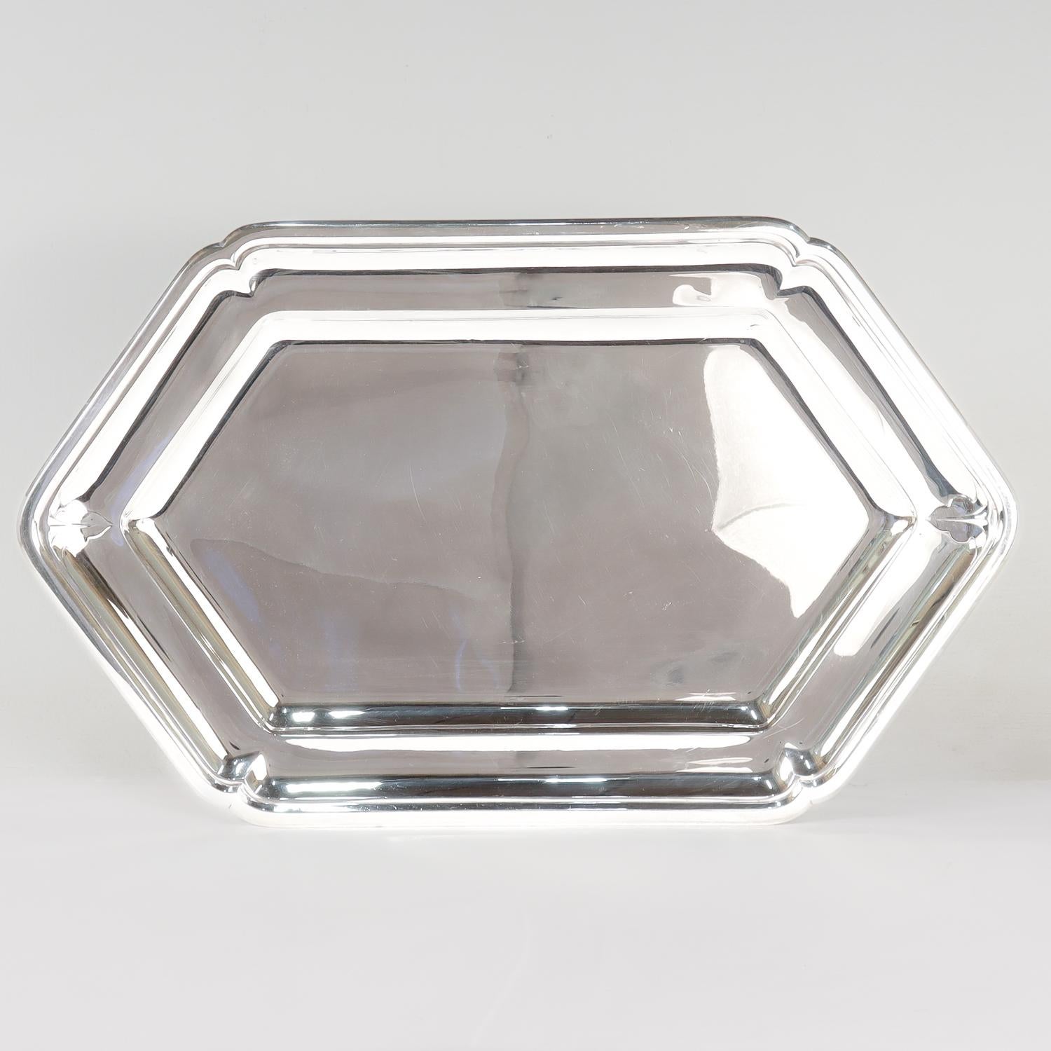 Cartier / Robert Linzeler Vassoio / Piatto in argento Sterling 950 Art Deco in vendita 2