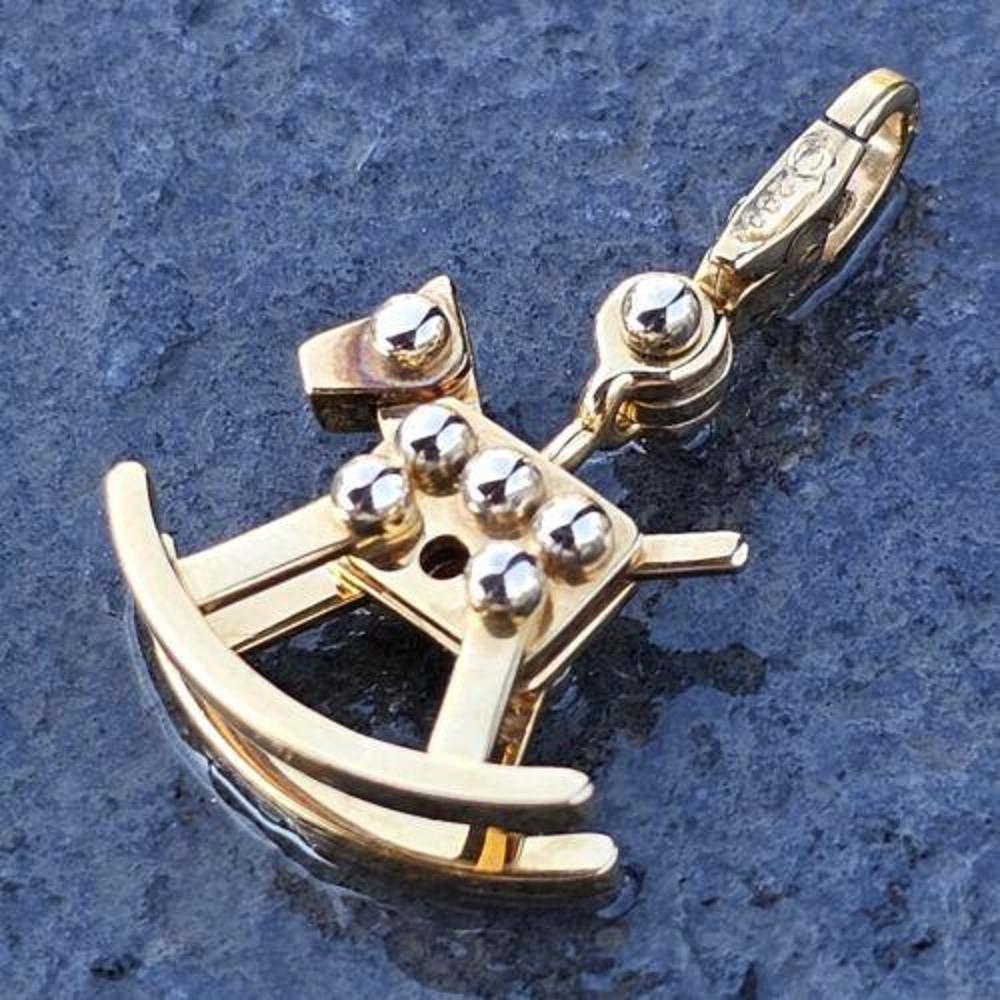 Cartier Rocking Horse Charm Pendant 18k White Yellow Gold Year 2000 Baby Child 2