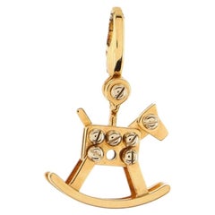 Cartier Rocking Horse Charm Pendant Necklace 18K Yellow Gold