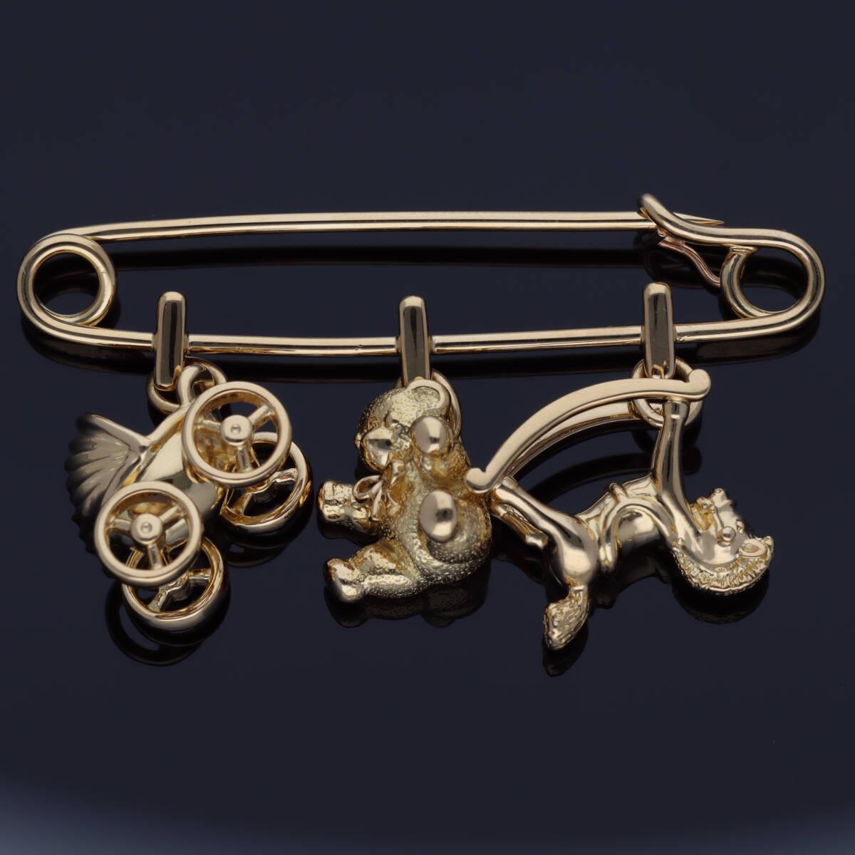 Cartier Cavallo a dondolo passeggino bambino madre orso oro giallo 18K Charm Spilla in vendita 6