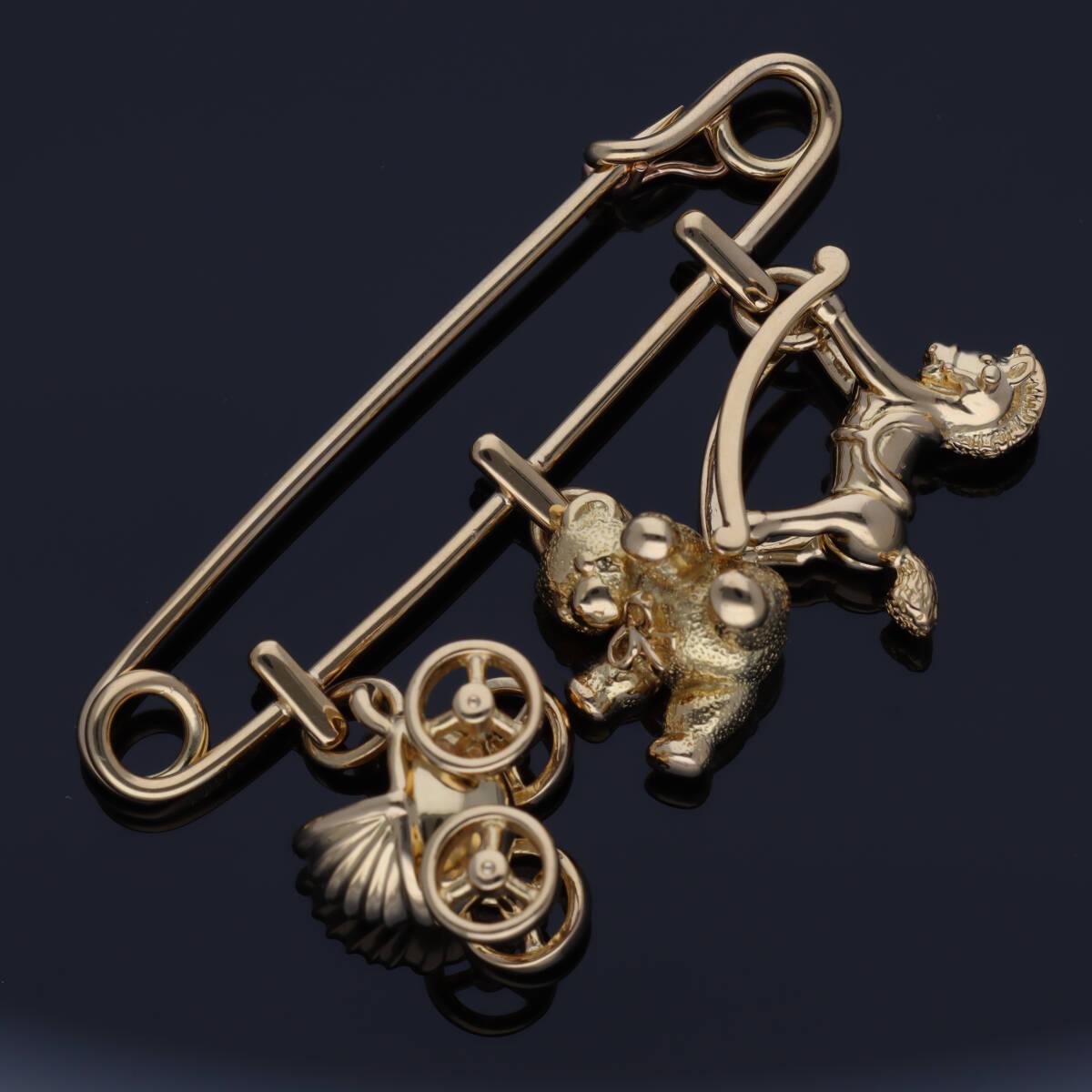 Cartier Cavallo a dondolo passeggino bambino madre orso oro giallo 18K Charm Spilla in vendita 7
