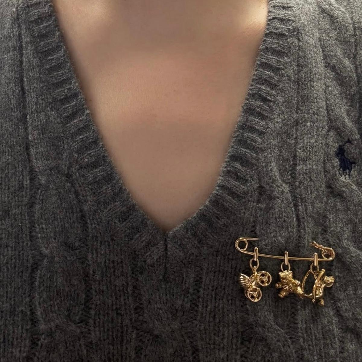 Cartier Cavallo a dondolo passeggino bambino madre orso oro giallo 18K Charm Spilla in vendita 9