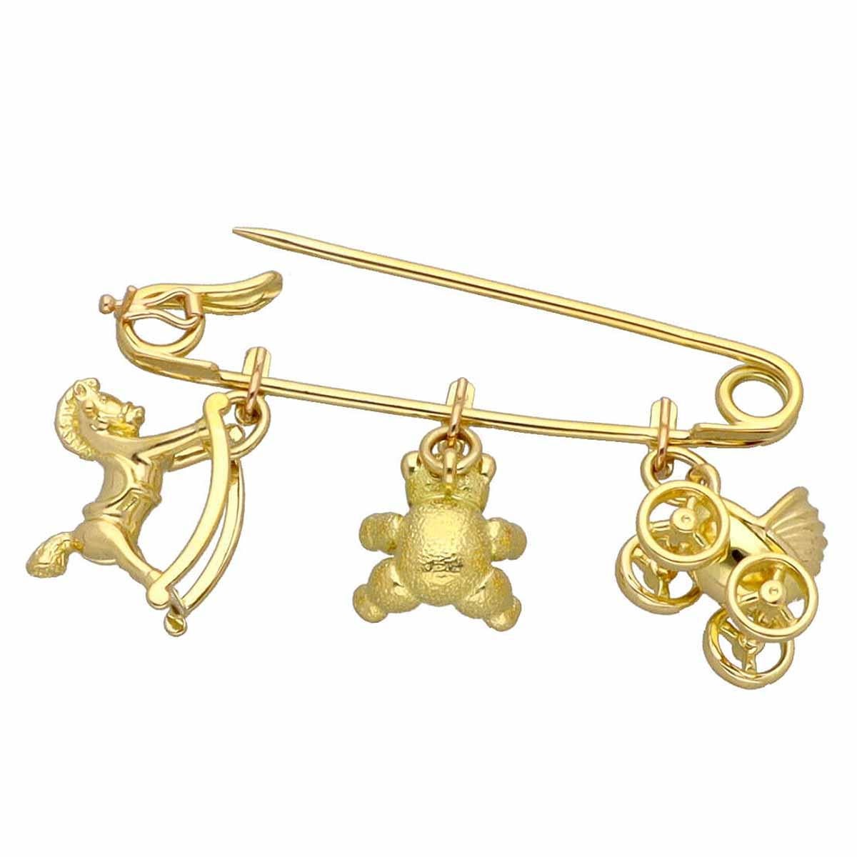 Cartier Caballo balancín Cochecito Bebé Madre Coche Oso Broche de oro amarillo de 18 quilates en Bueno estado para la venta en Tokyo, JP