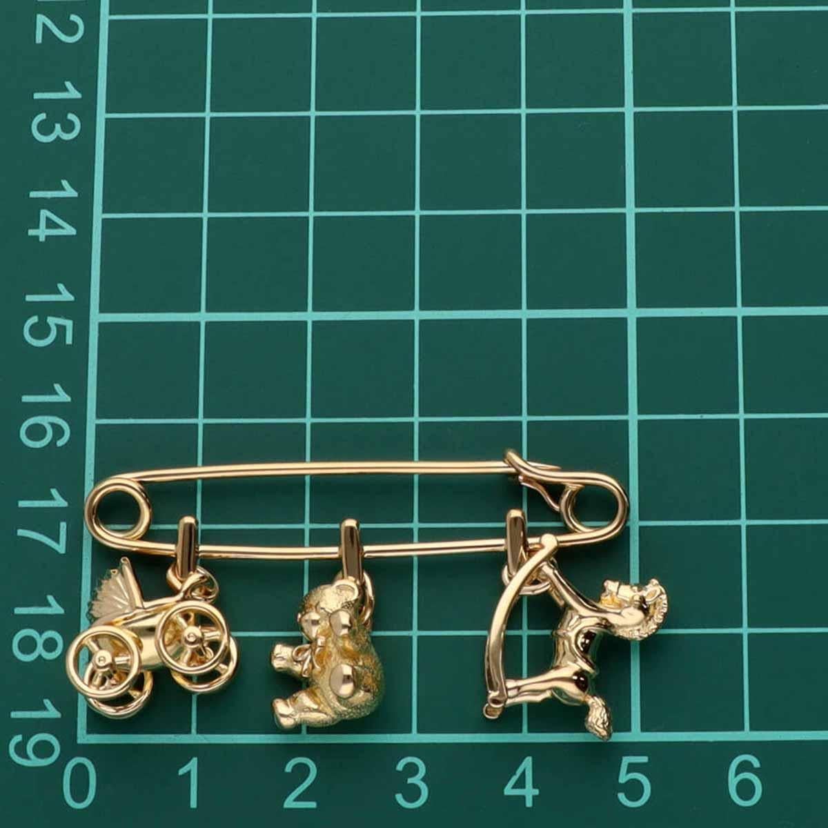 Cartier Caballo balancín Cochecito Bebé Madre Coche Oso Broche de oro amarillo de 18 quilates en venta 2