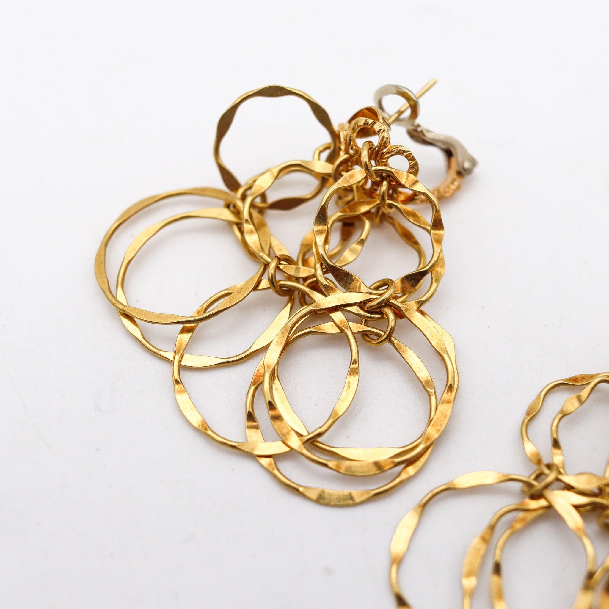 CARTIER Roma 1970 Kinetic Dangle Circles Drops Earrings In 18Kt Yellow Gold 1