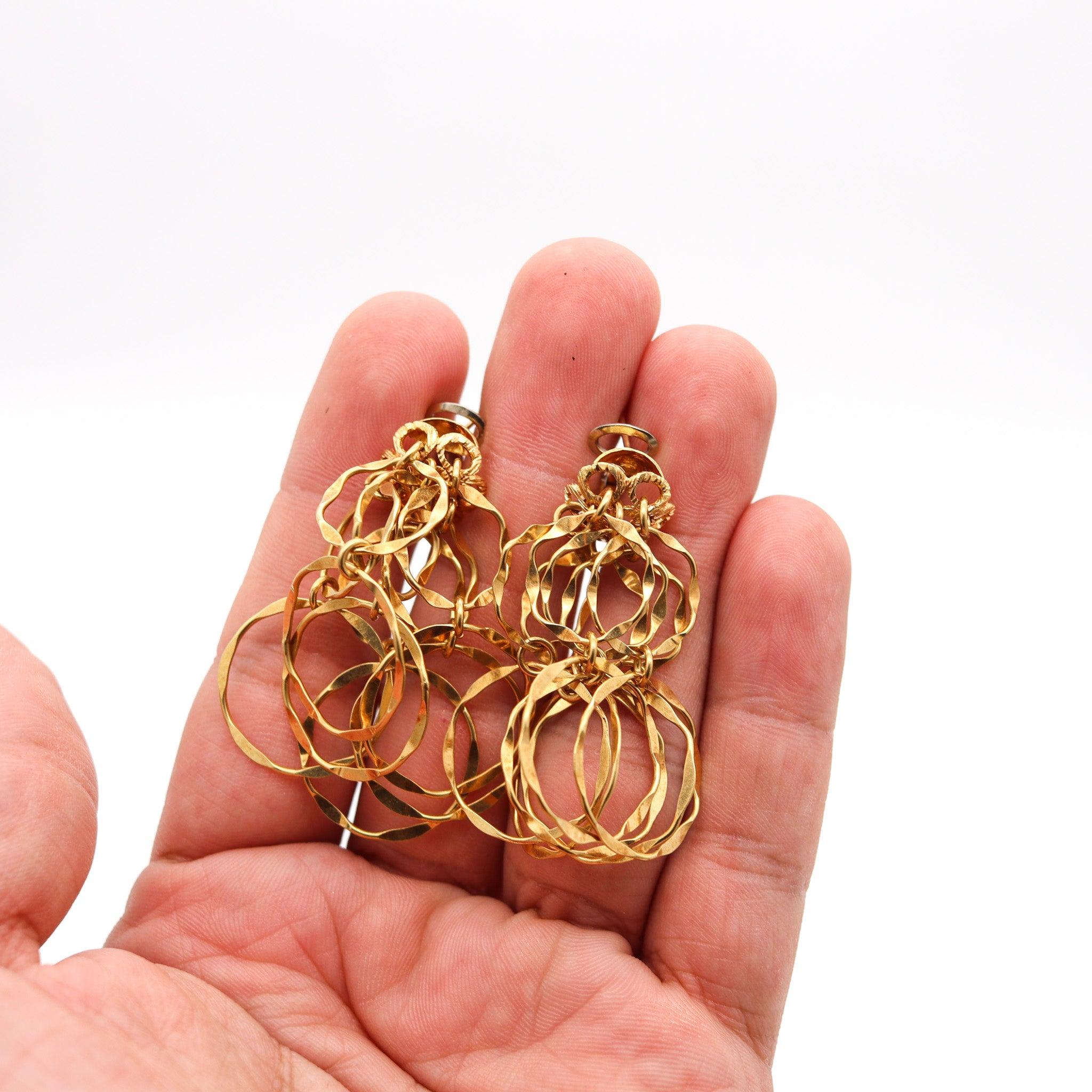CARTIER Roma 1970 Kinetic Dangle Circles Drops Earrings In 18Kt Yellow Gold 2