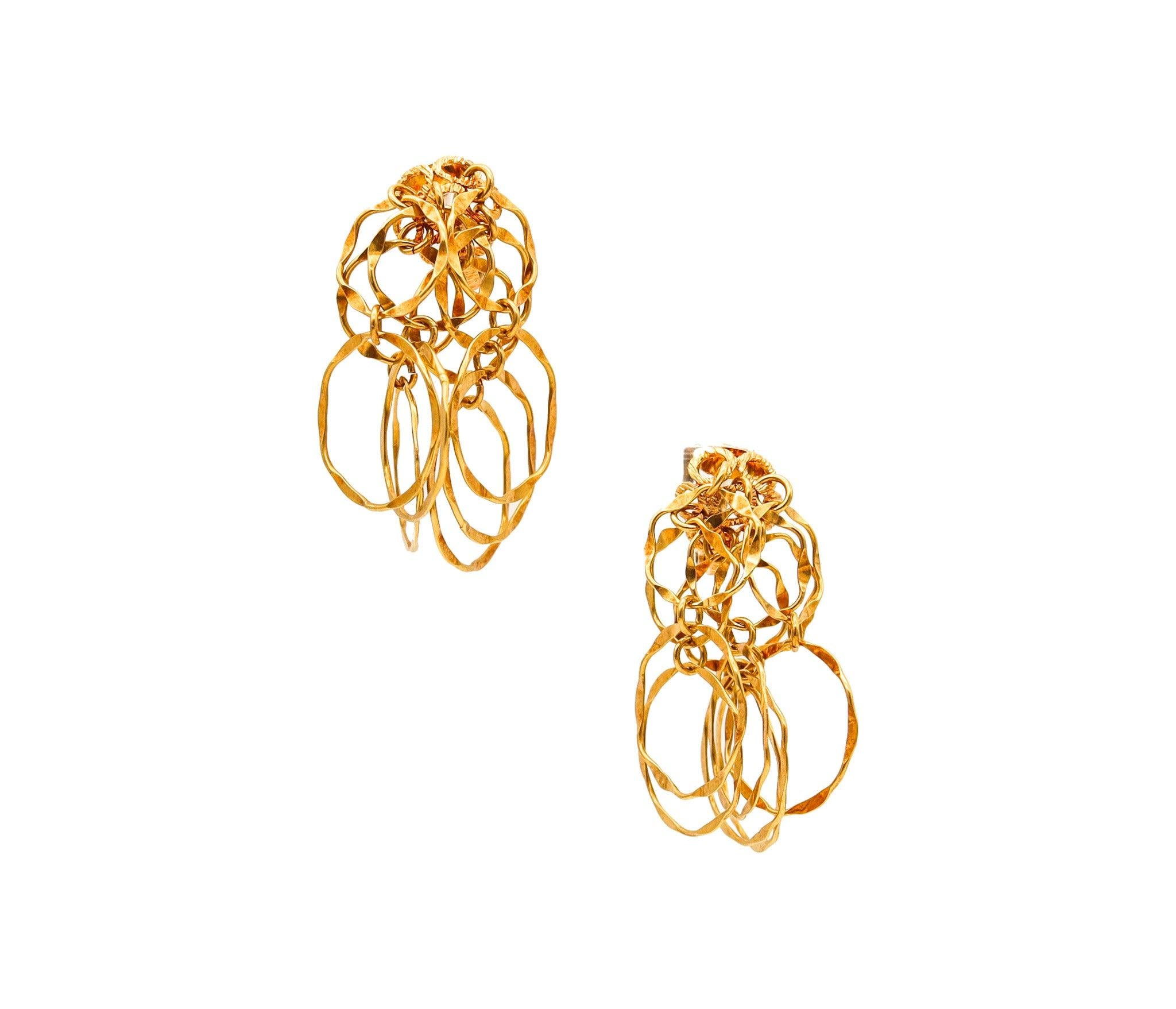 CARTIER Roma 1970 Kinetic Dangle Circles Drops Earrings In 18Kt Yellow Gold 3