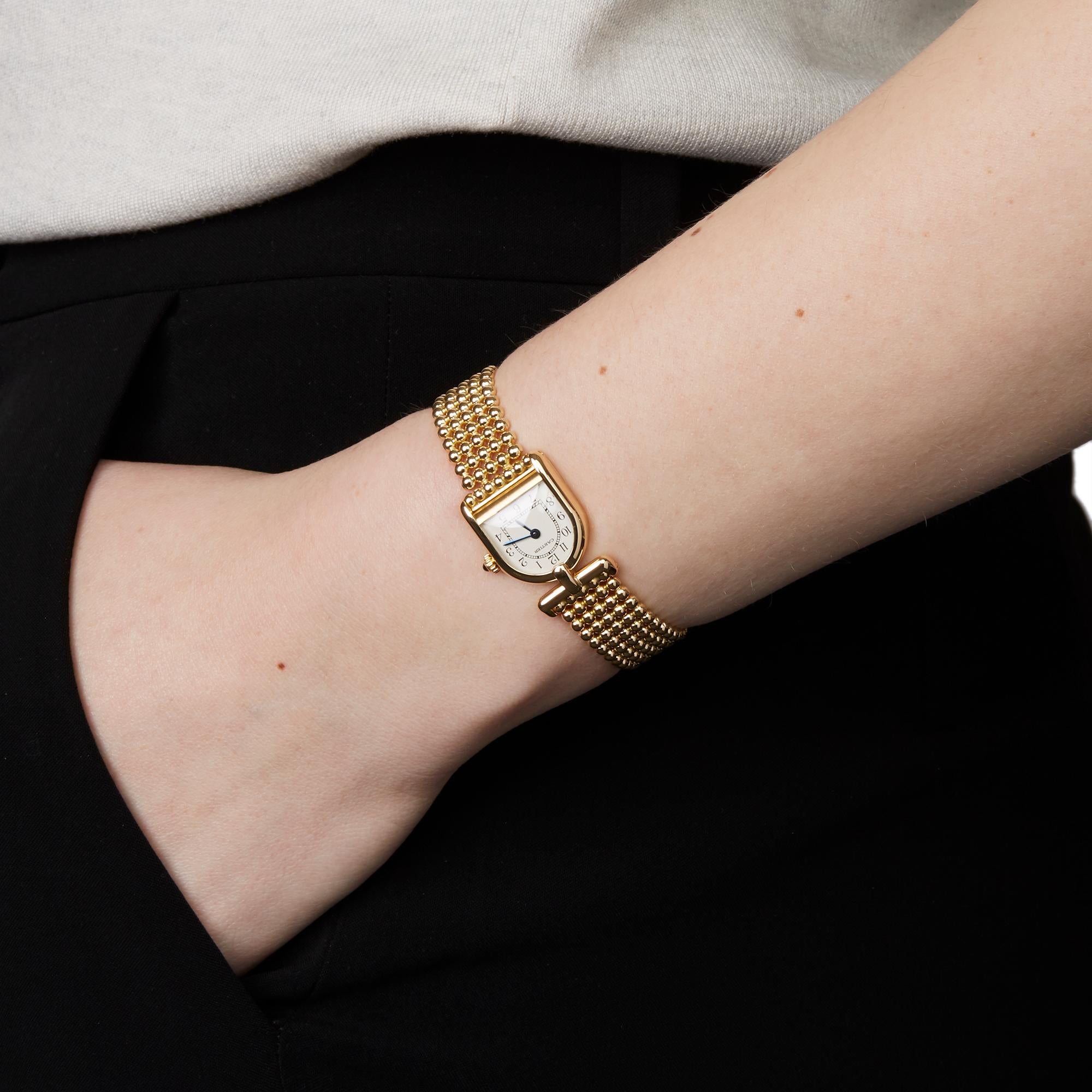 Women's Cartier Romane 18 Karat Yellow Gold Wristwatch